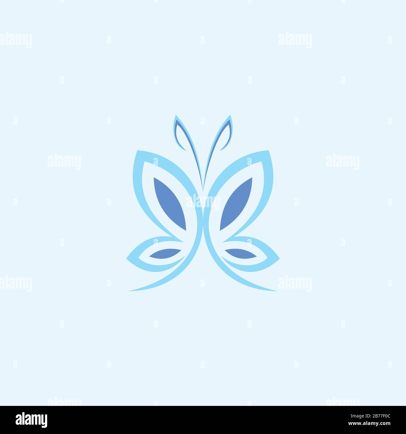 Modèle vectoriel avec logo papillon Illustration de Vecteur