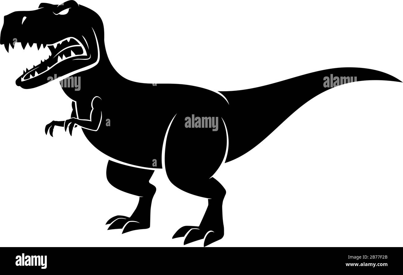 Silhouette De Tyrannosaure Rex Illustration de Vecteur