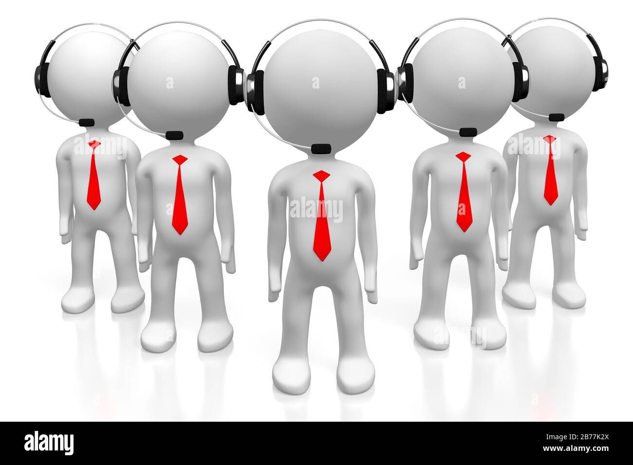 Concept de centre d'appels tridimensionnel Banque D'Images