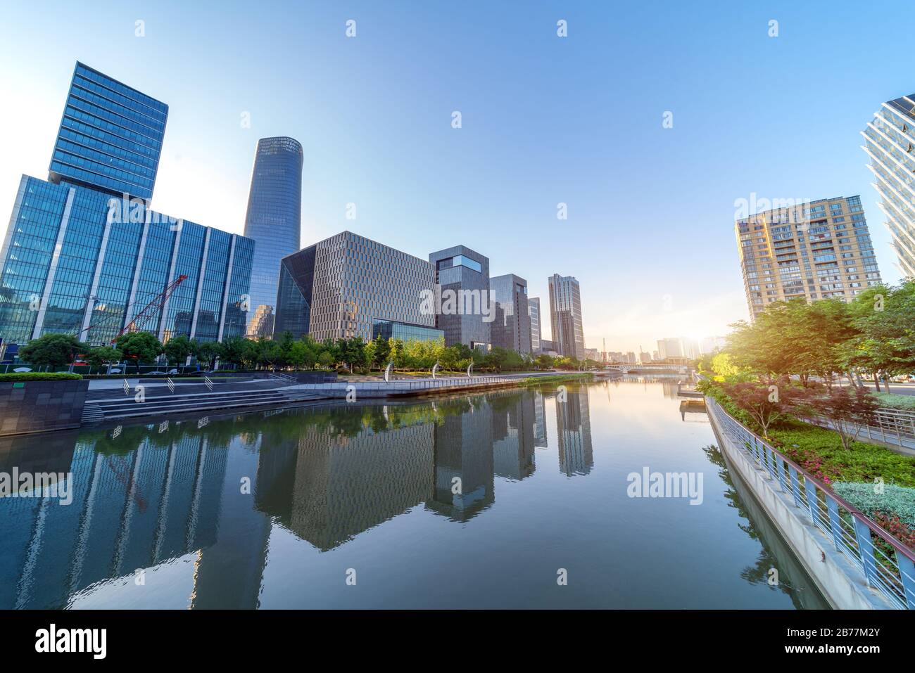 La ville moderne de haute taille, la Chine Shanghai CDB. Banque D'Images