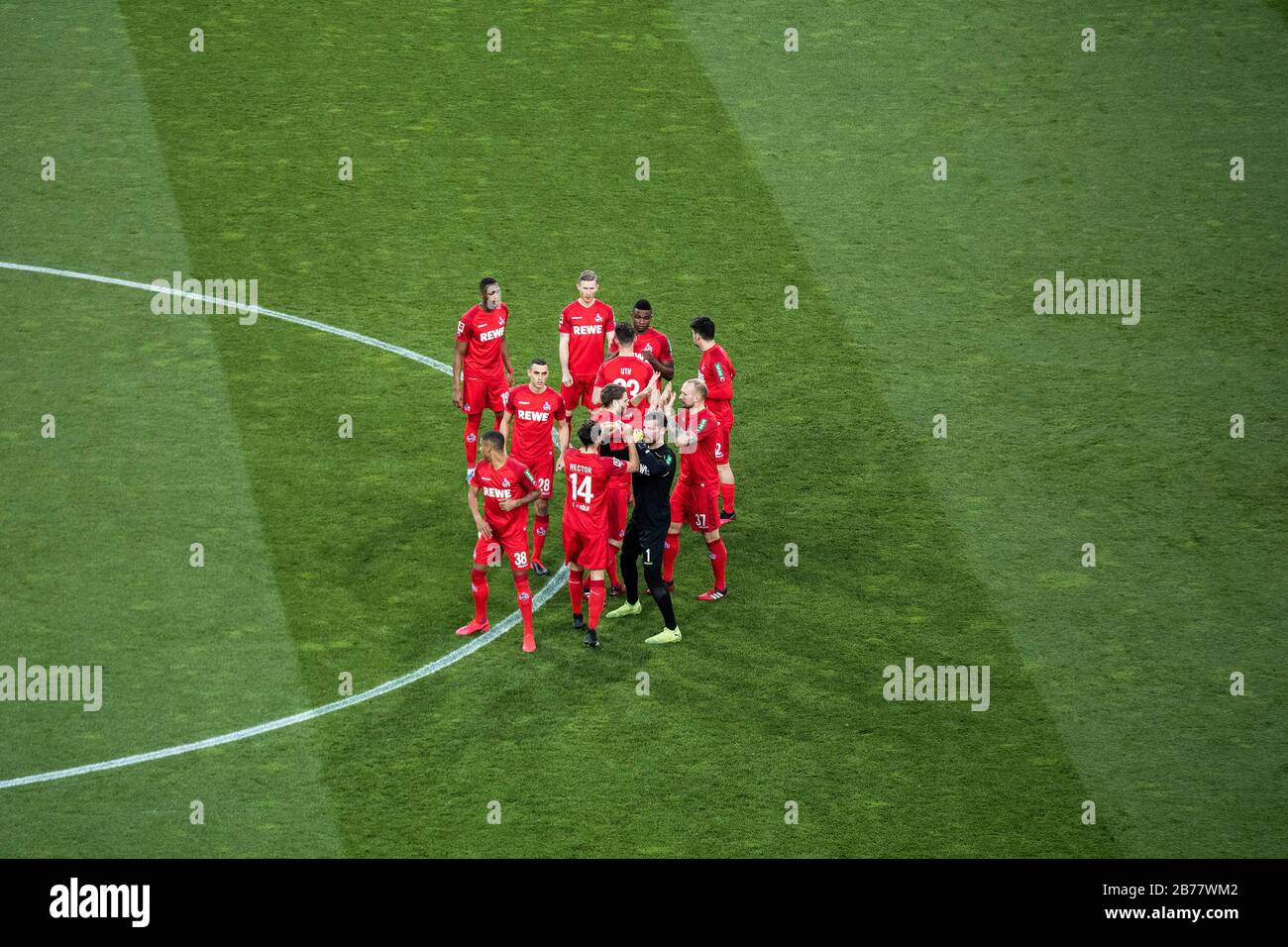 Mönchengladbach, Allemagne, Borussiapark, 11.03.2020: Équipe Koeln avant le match de Bundesliga Borussia Mönchengladbach contre 1.FC Köln en saison 2019/20 Banque D'Images