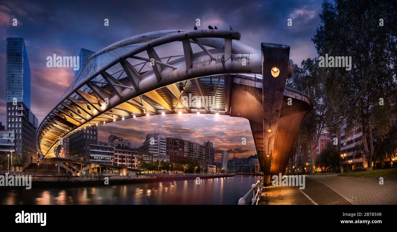 Pont Zubiri, Bilbao, Pais Vasco, espagne Banque D'Images