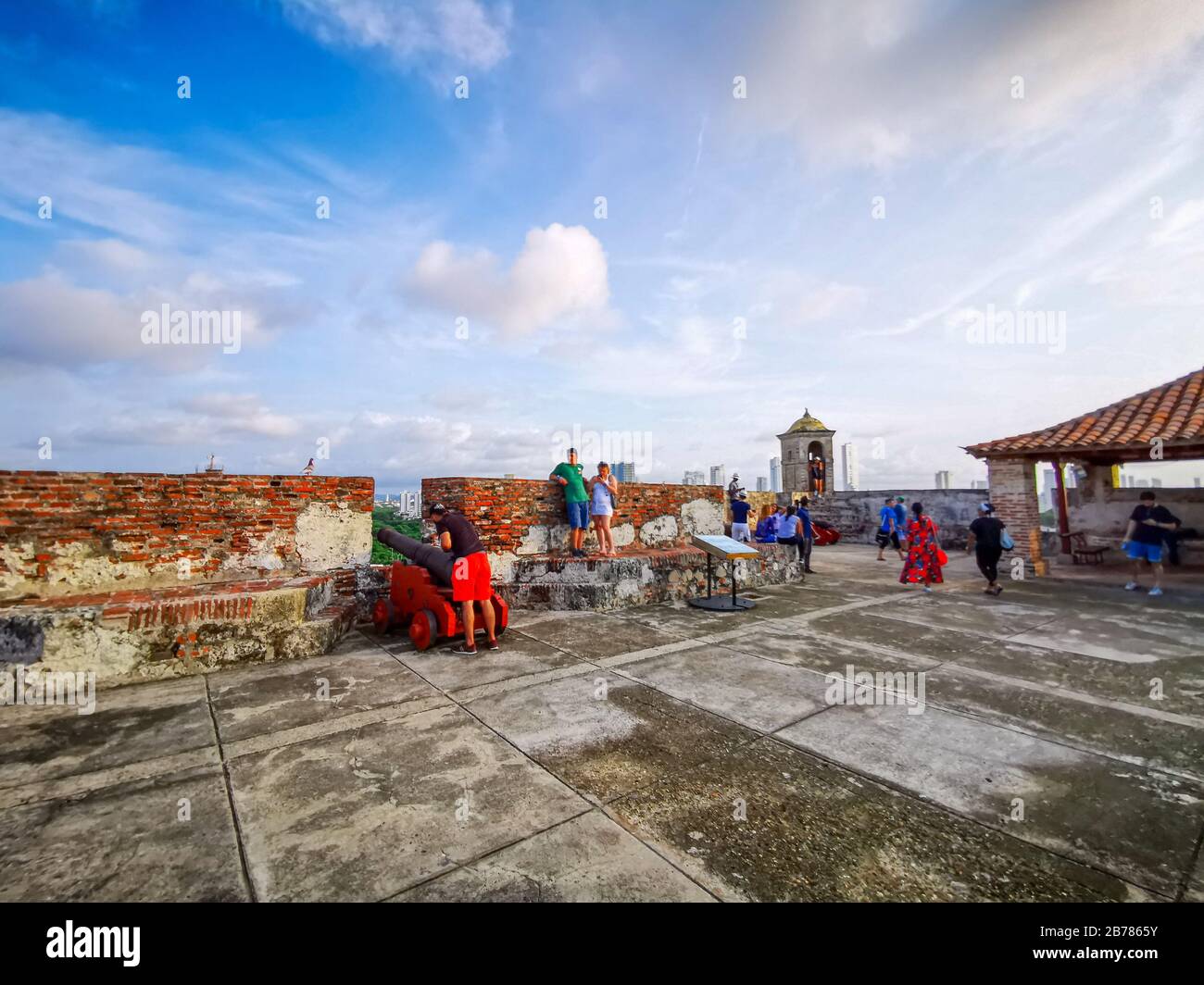 Carthagène, COLOMBIE - 05 NOVEMBRE 2019 : Château Castillo de San Felipe de Barajas à Cartagena de Indias, Colombie. Banque D'Images