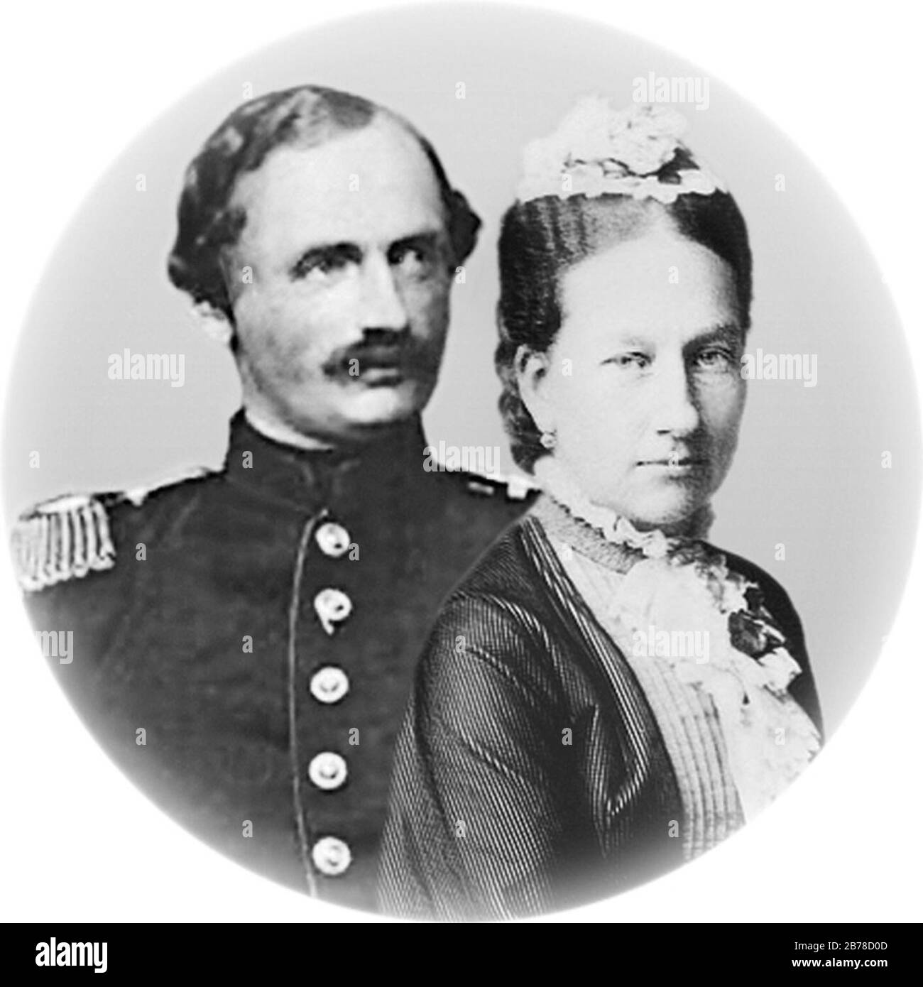 George de Saxe et sa femme Maria Anna. Banque D'Images