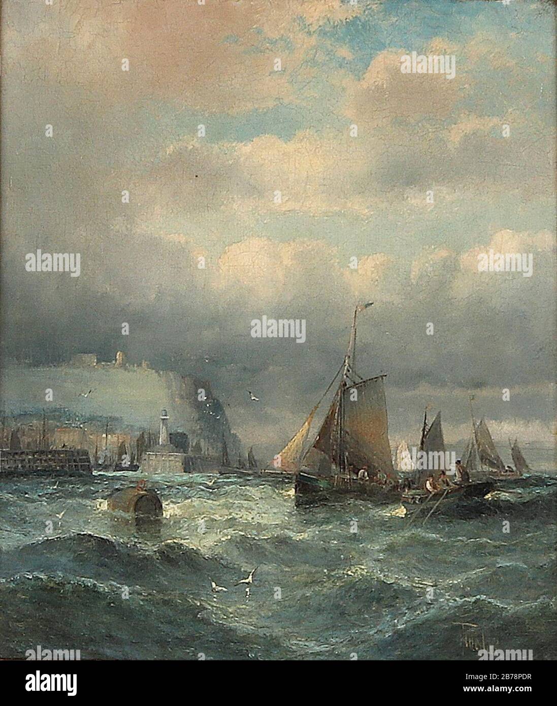 Georges William Thornley - Seestücke vor der Küste. Banque D'Images
