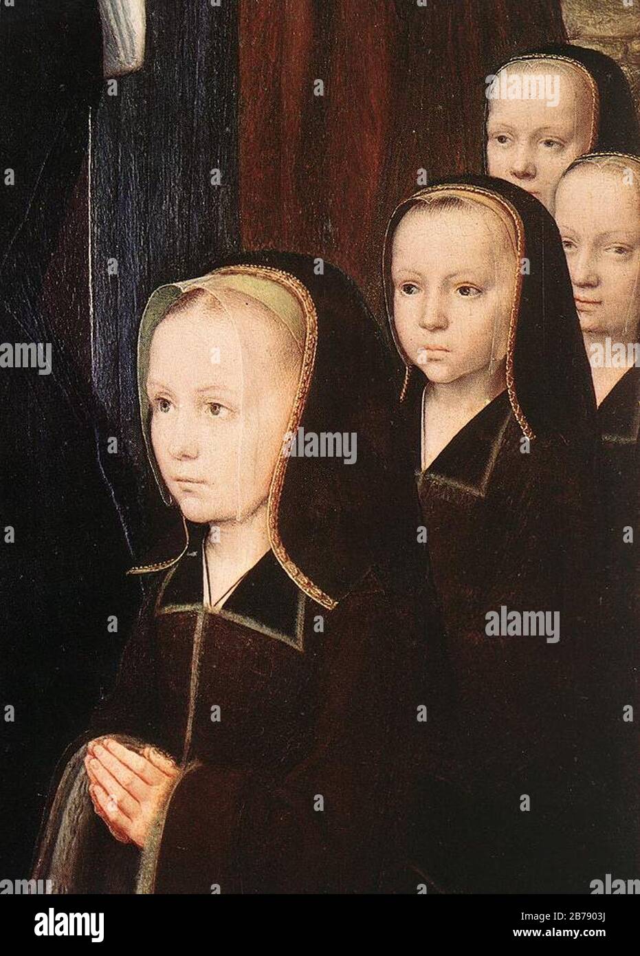 Gerard David - Triptyque De Jean Des Trompes (Détails) Banque D'Images