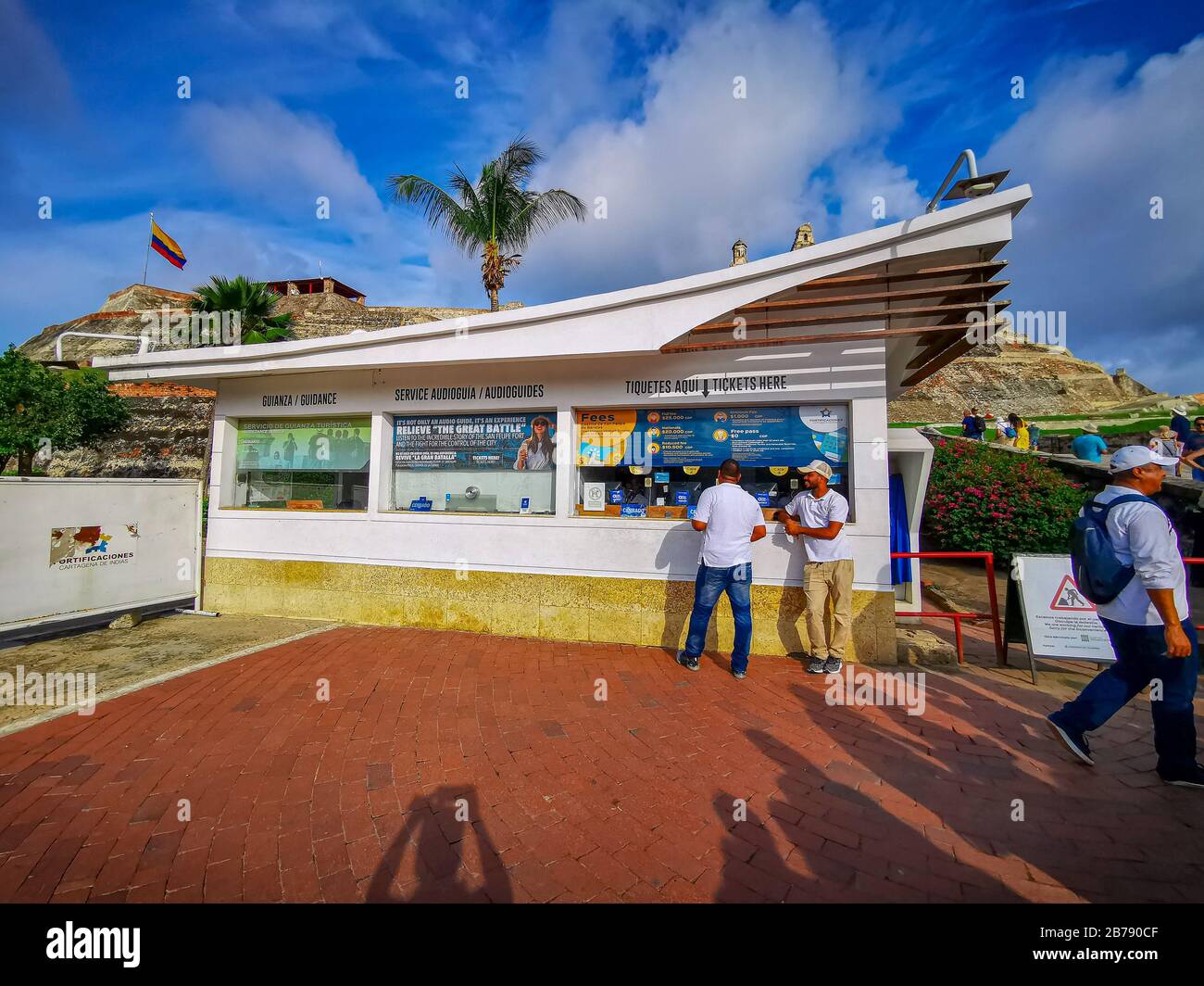 Carthagène, COLOMBIE - 05 NOVEMBRE 2019 : Château Castillo de San Felipe de Barajas à Cartagena de Indias, Colombie. Banque D'Images