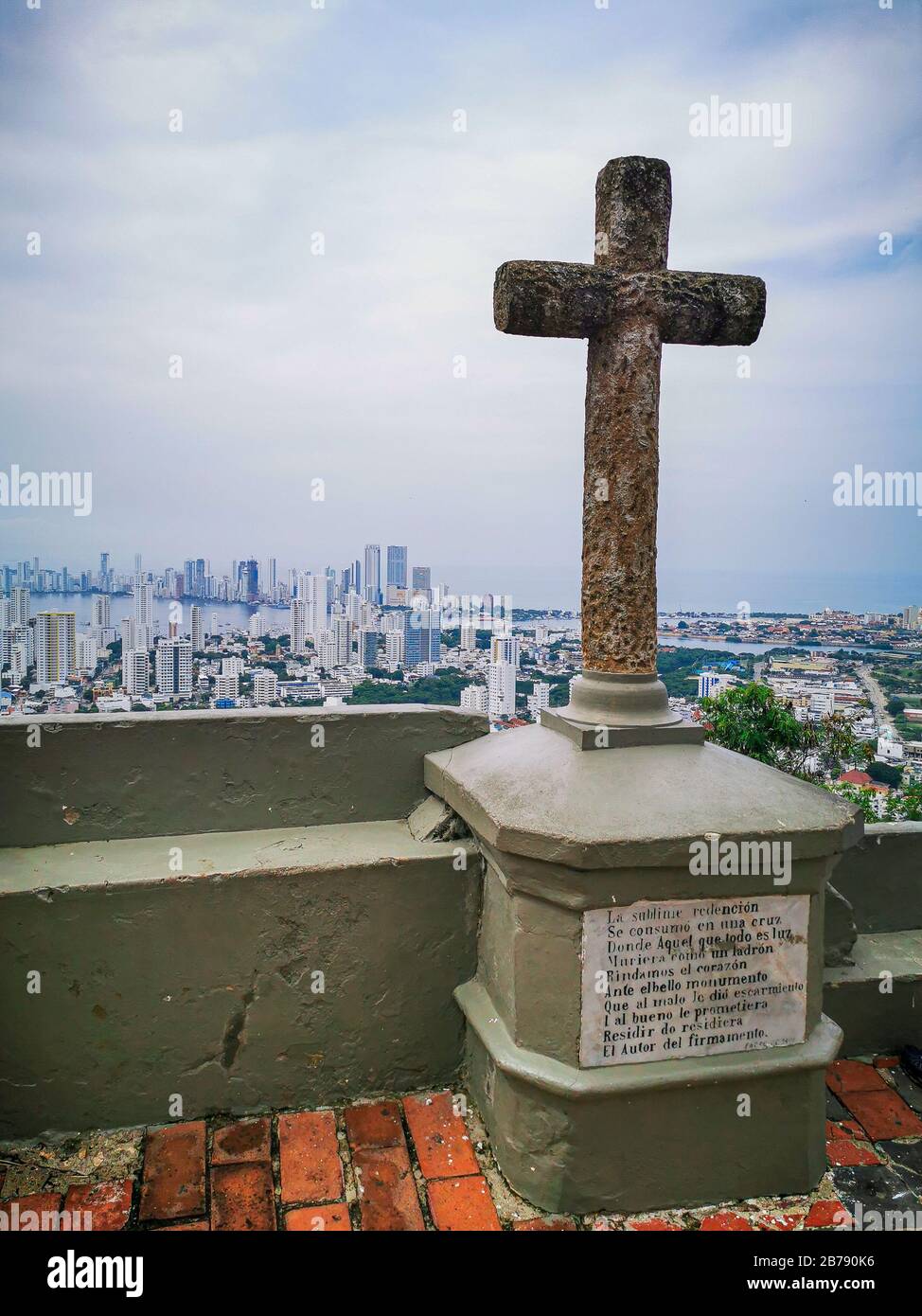 Convento de la Popa, Carthagène, Colombie. Espagnol, fortification. Banque D'Images