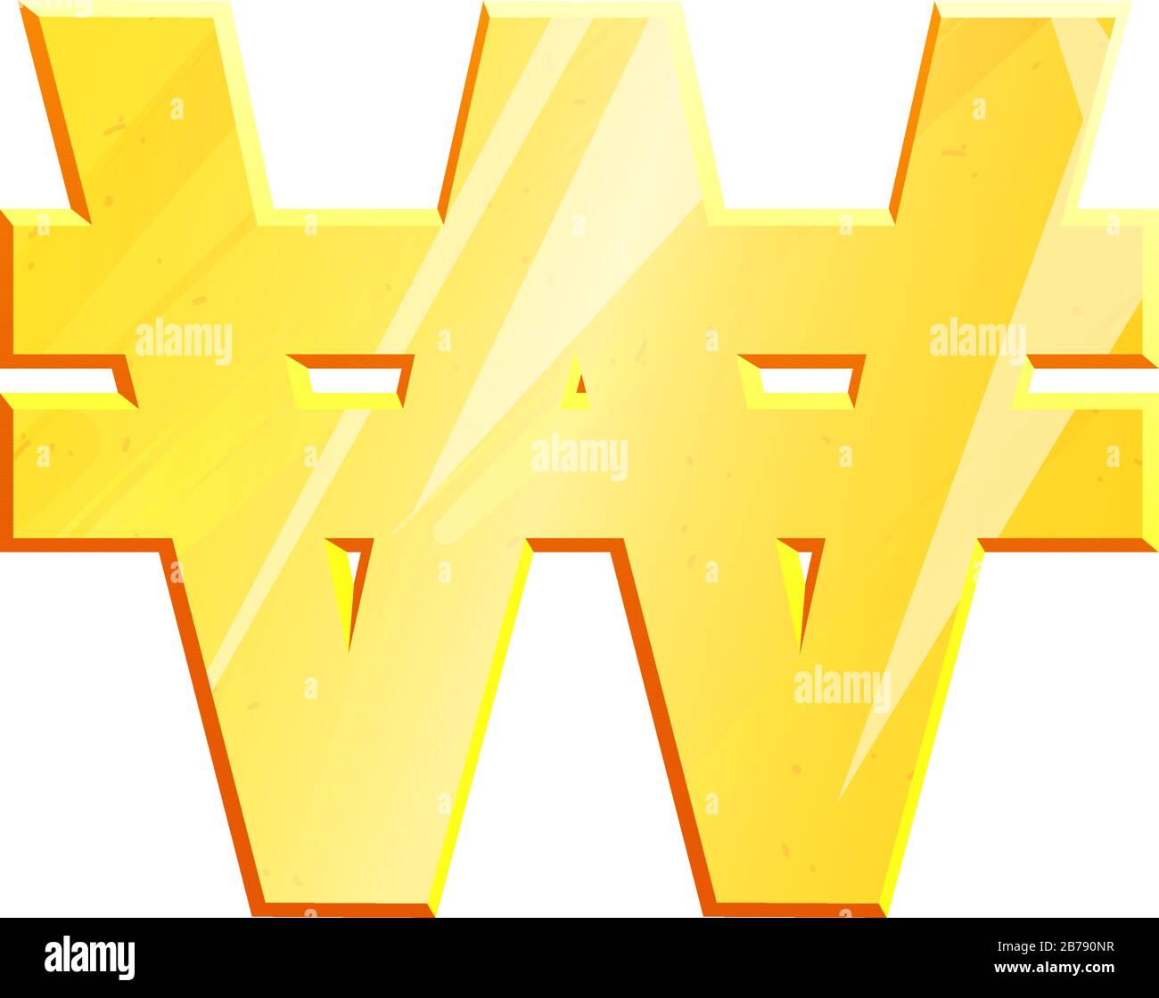 Symbole KRW Golden Won sur fond blanc. Concept d'investissement financier. Change monnaie sud-coréenne illustration de la banque monétaire. Revenus d'entreprise. Vecteur d'actions de signe financier. Illustration de Vecteur Symbole KRW Golden Won sur fond blanc. Concept d'investissement financier. Change monnaie sud-coréenne illustration de la banque monétaire. Revenus d'entreprise. Vecteur d'actions de signe financier. Illustration de Vecteur