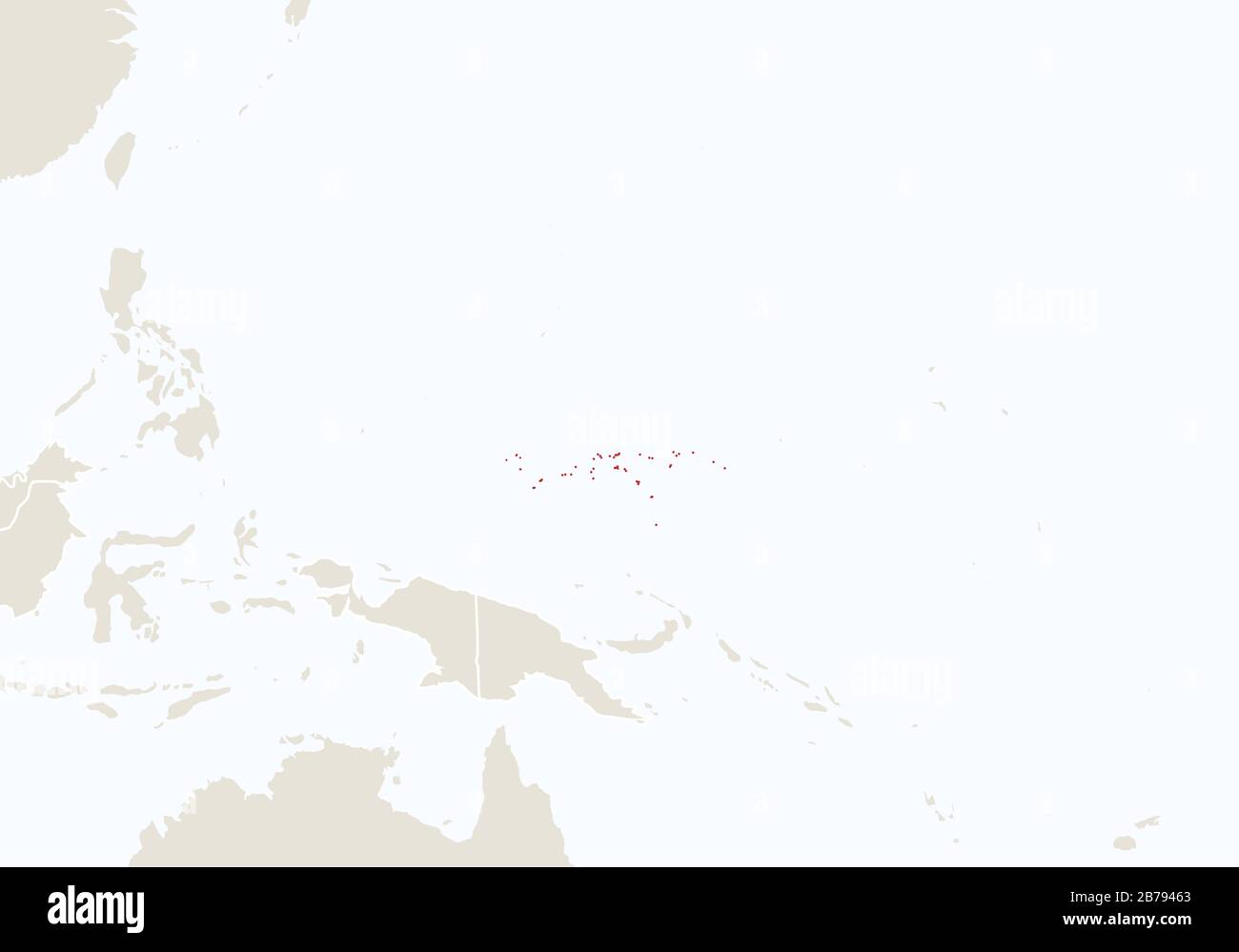 Océanie avec carte de Micronésie en surbrillance. Illustration Vectorielle. Illustration de Vecteur