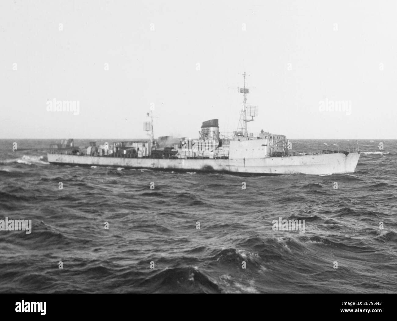 Bateau Torpedo allemand T 21 en mer le 2 juillet 1946. Banque D'Images