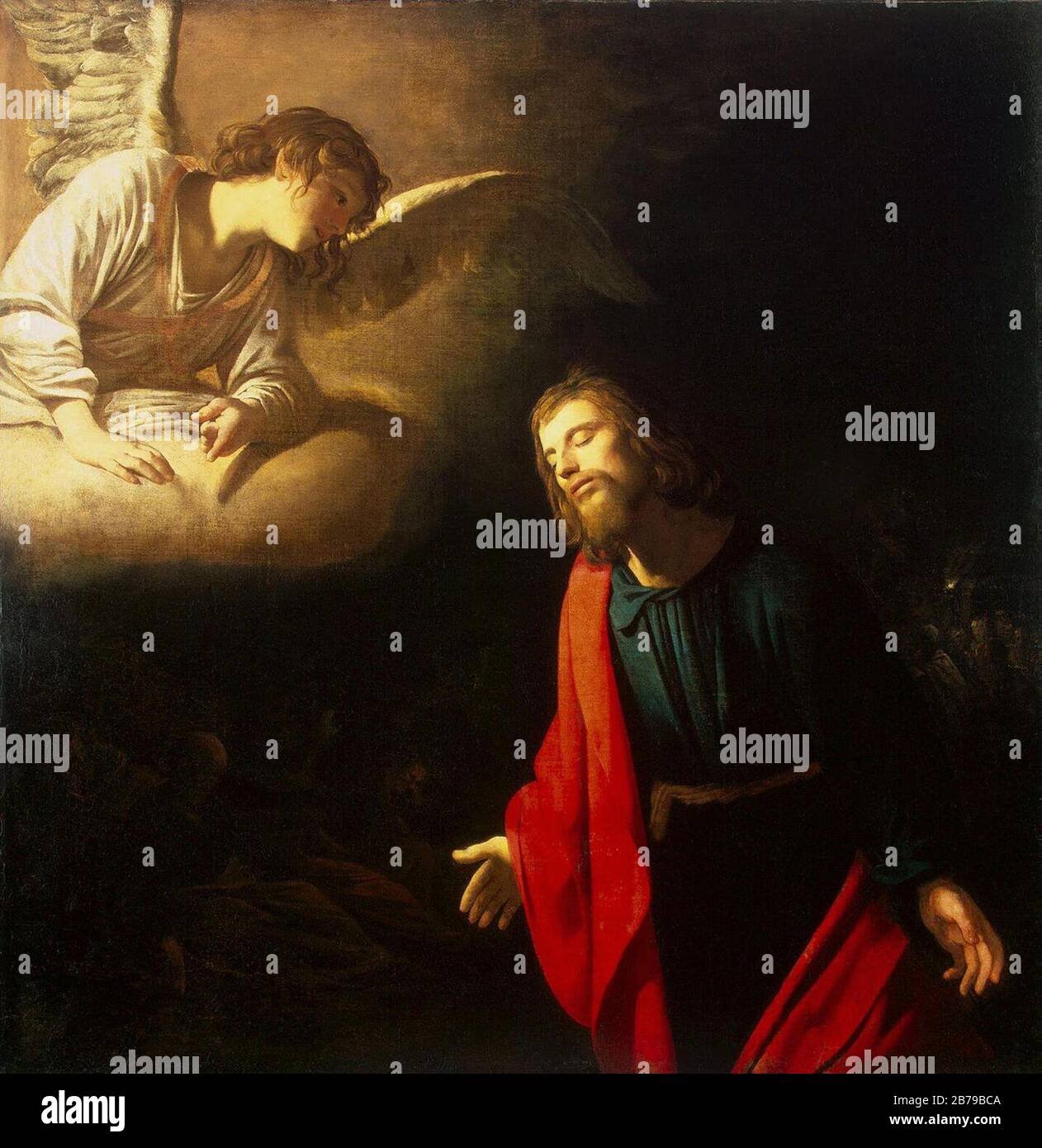 Gerrit van Honthorst - Christ dans le jardin de Gethsemane (L'Agonie dans le jardin). Banque D'Images
