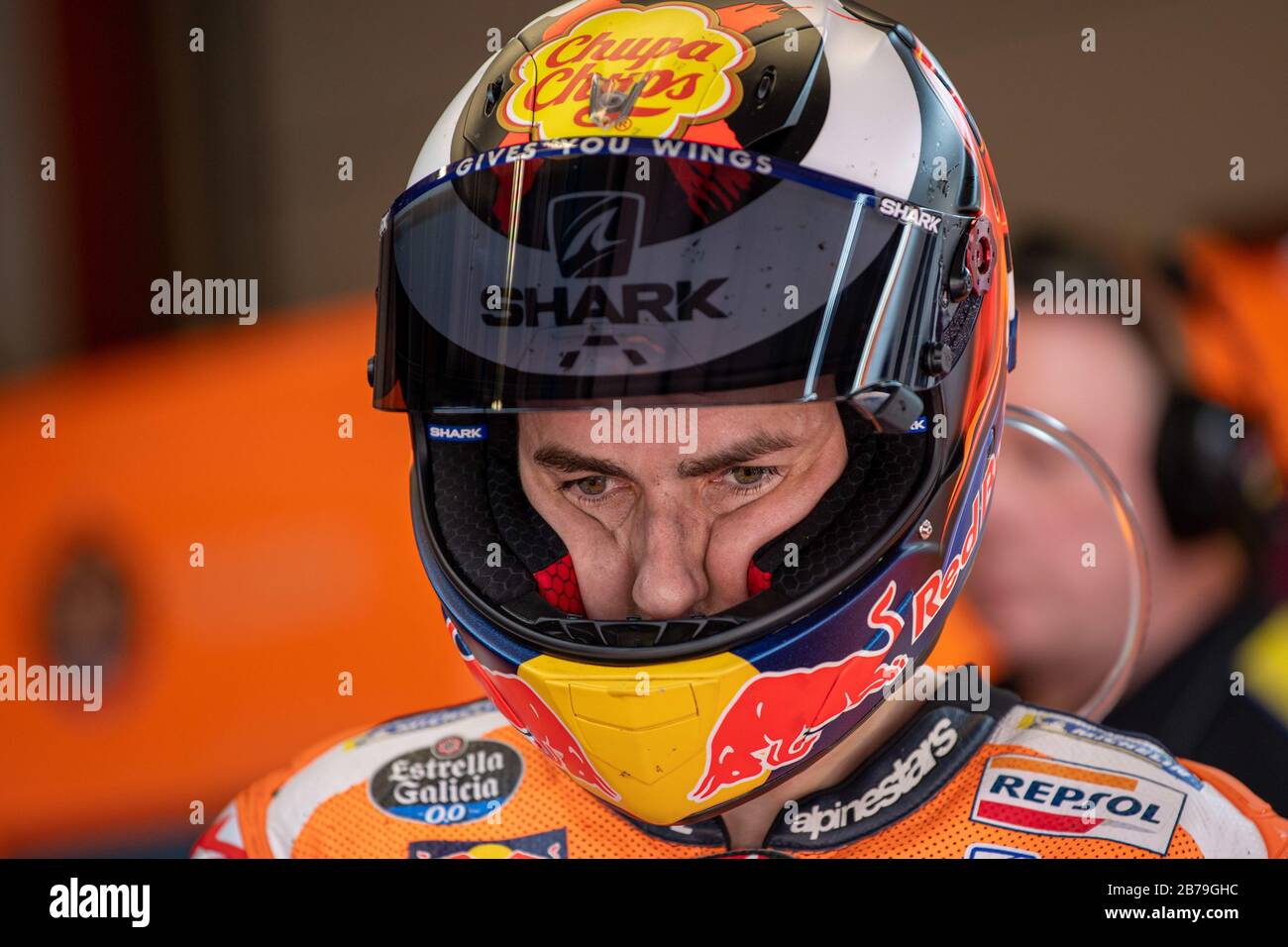 Italie, Italie. 01 janvier 2020. Pilote motogp espagnol, numéro 99, jorge  lorenzo, de l'équipe repsol honda pendant les pilotes MotoGP, Championnat  du monde MotoGP en italie, Italie, 01 janvier 2020 crédit: Agence