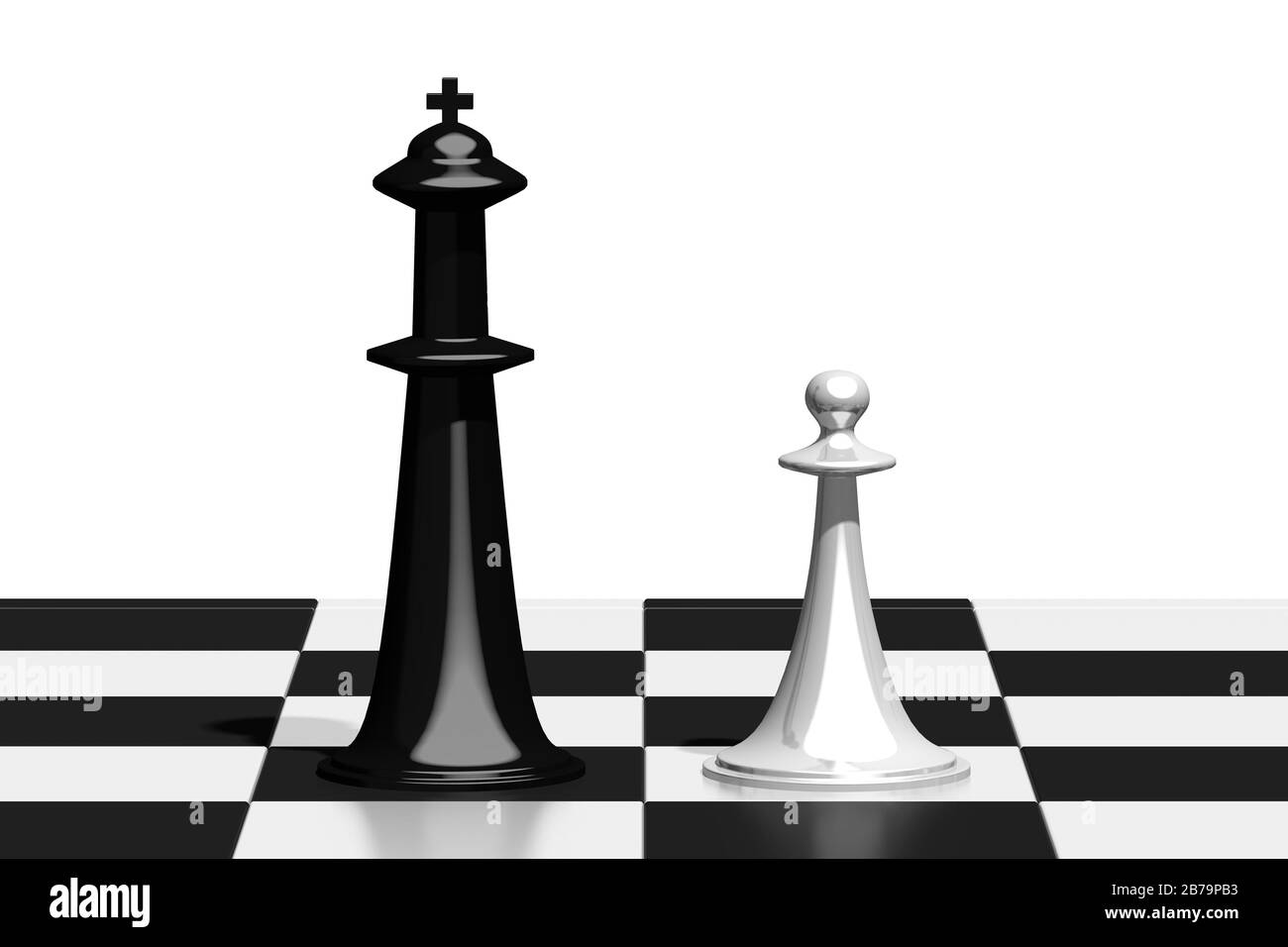 Illustration d'échecs en trois dimensions - rois Banque D'Images