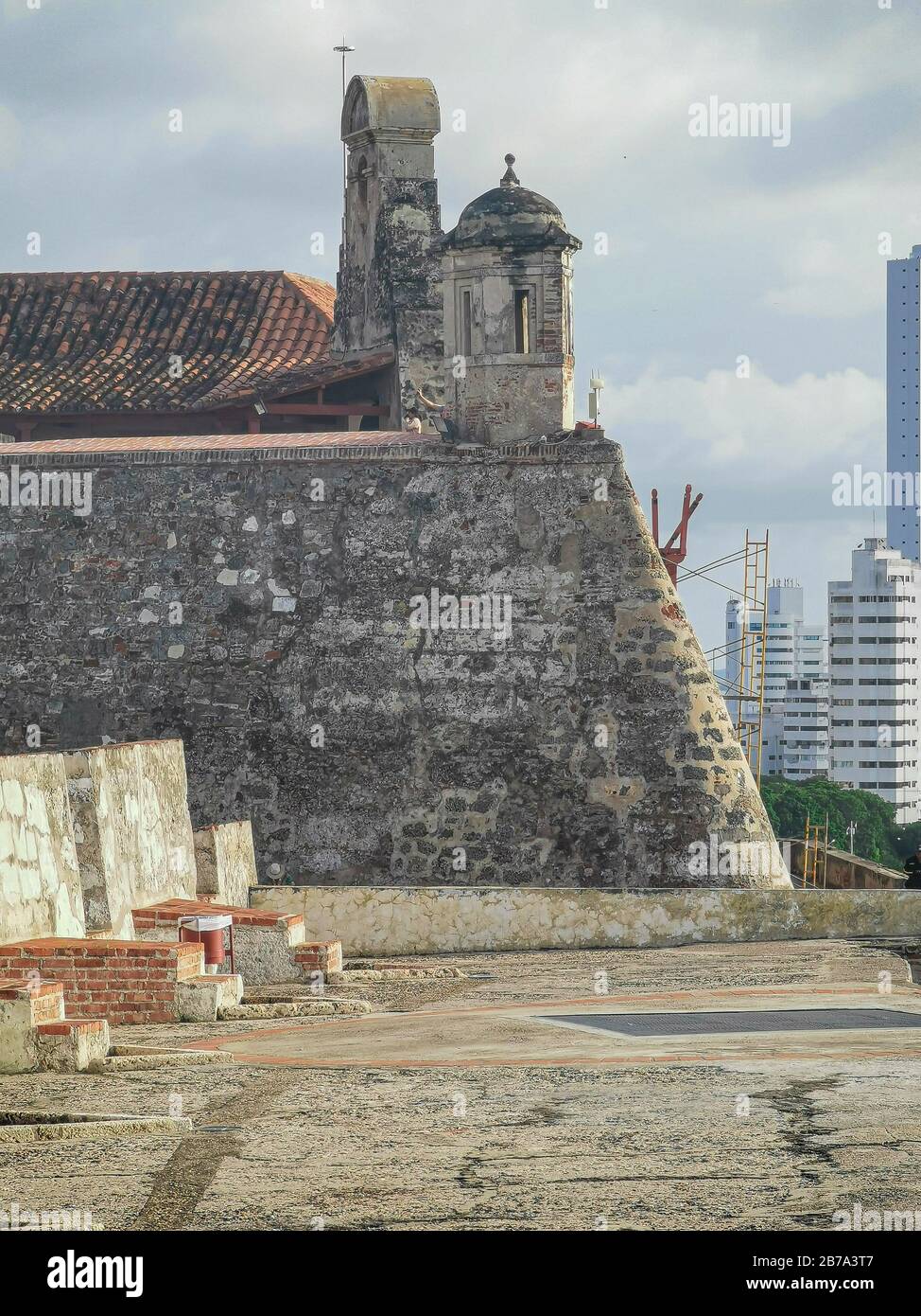 Château du Castillo de San Felipe de Barajas à Cartagena de Indias, Colombie. Banque D'Images