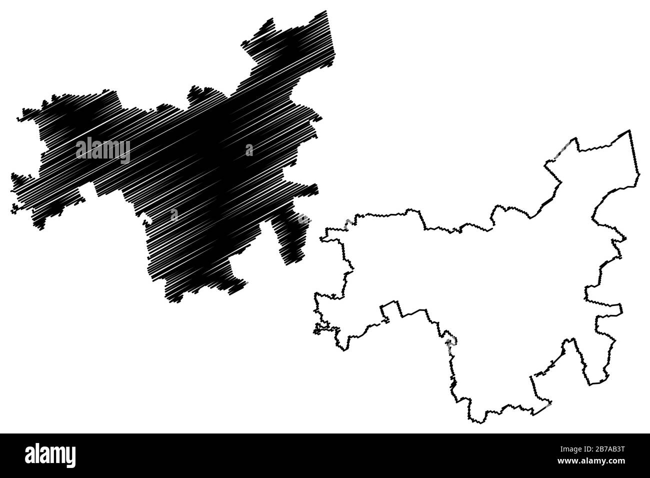 Illustration vectorielle de la carte de la municipalité de Dobele (République de Lettonie, divisions administratives de Lettonie, municipalités et leurs unités territoriales), scri Illustration de Vecteur
