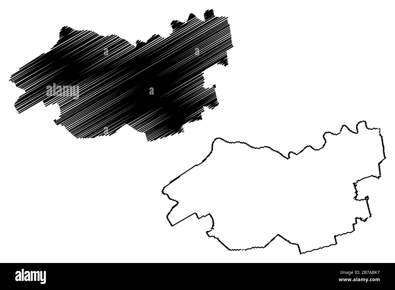 Illustration vectorielle des cartes de la municipalité d'Incukalns (République de Lettonie, divisions administratives de Lettonie, municipalités et leurs unités territoriales) Illustration de Vecteur
