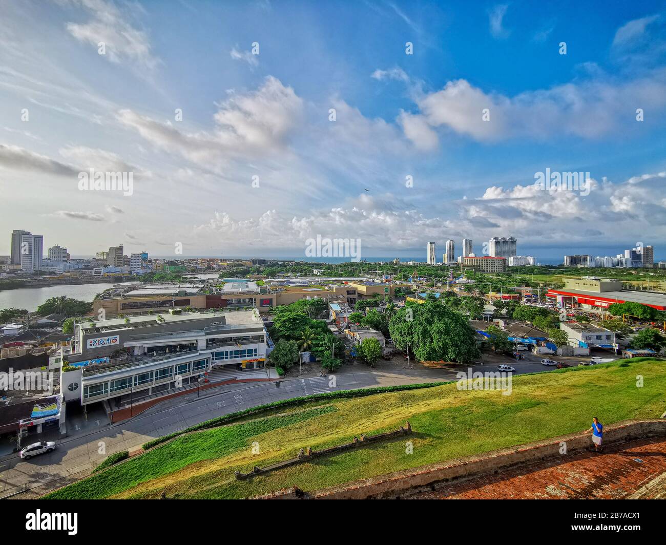 Château du Castillo de San Felipe de Barajas à Cartagena de Indias, Colombie. Banque D'Images
