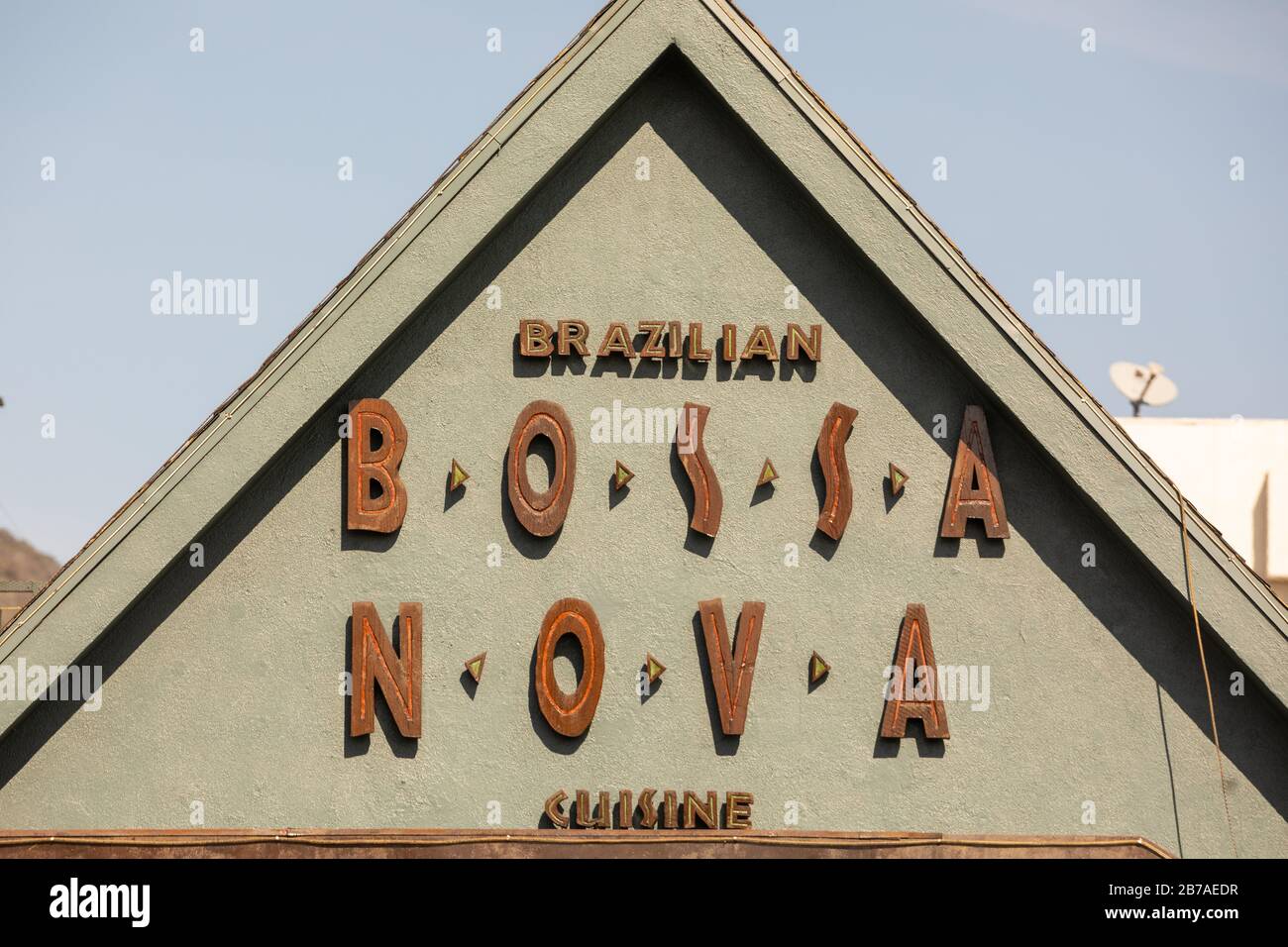 Panneau avant de la cuisine brésilienne Bossa Nova Banque D'Images