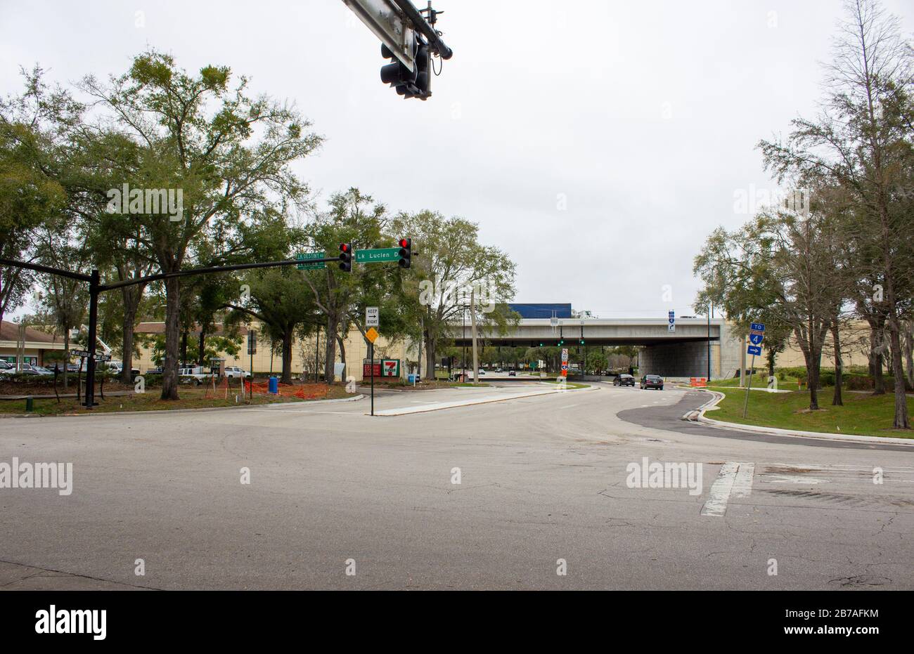 21 février 2020 - Orlando, Floride : l'entrée de l'I-4 par Lake Lucien Drive Banque D'Images