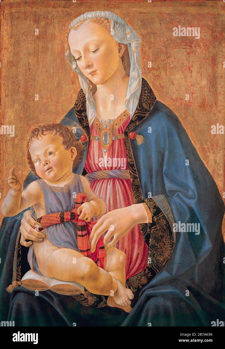Ghirlandaio, madonna col Bambino, collezione kress, 1470-1475 environ. Banque D'Images