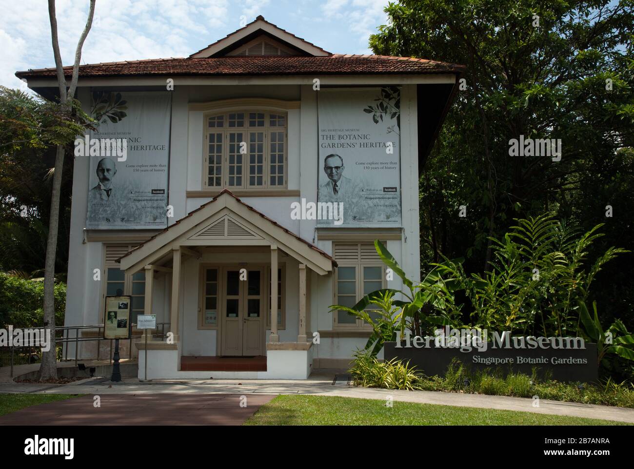 Musée du patrimoine vu dans les jardins botaniques de Singapour. Banque D'Images
