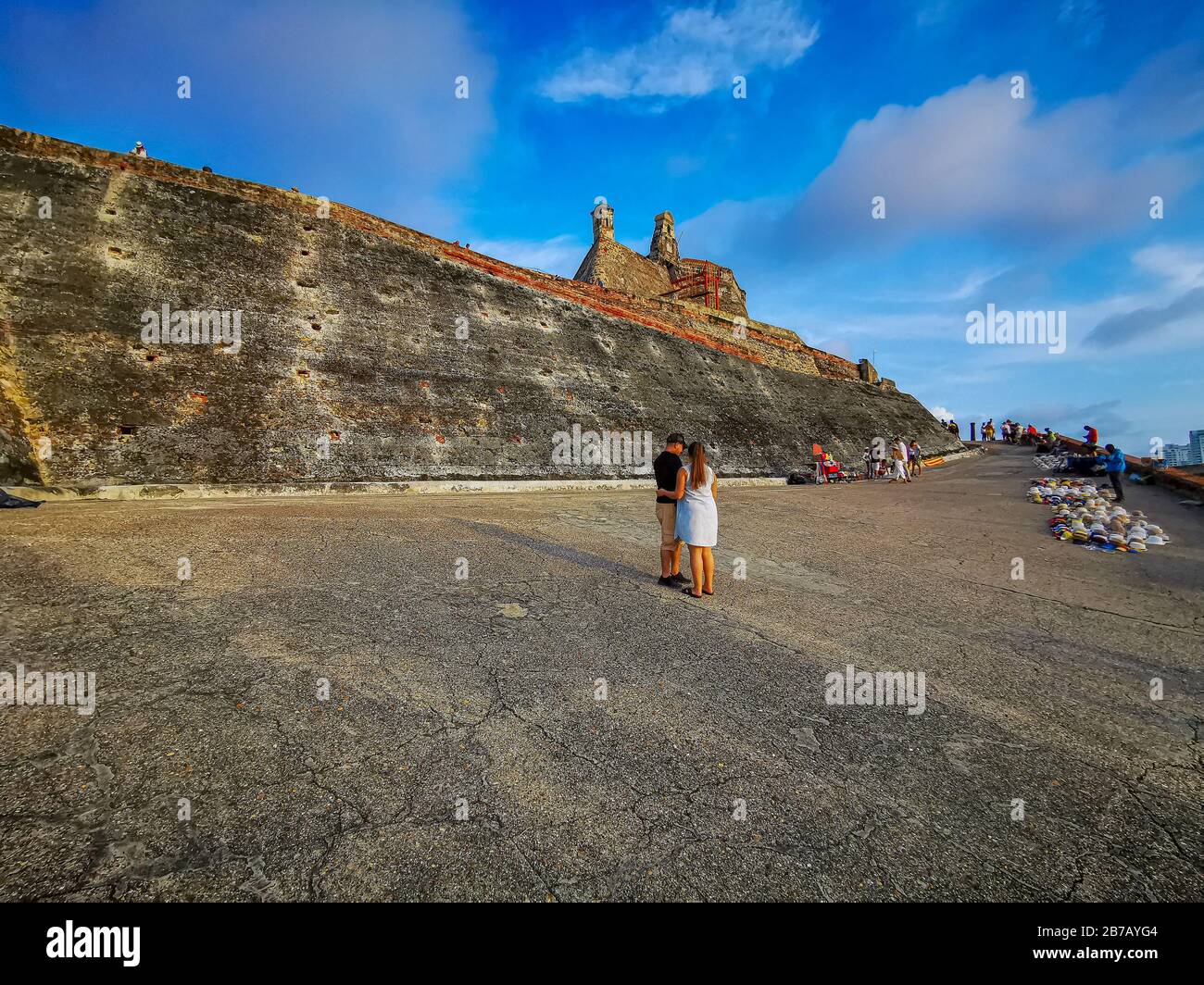 Château du Castillo de San Felipe de Barajas à Cartagena de Indias, Colombie. Banque D'Images