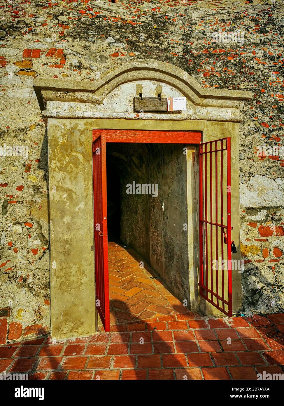 Château du Castillo de San Felipe de Barajas à Cartagena de Indias, Colombie. Banque D'Images