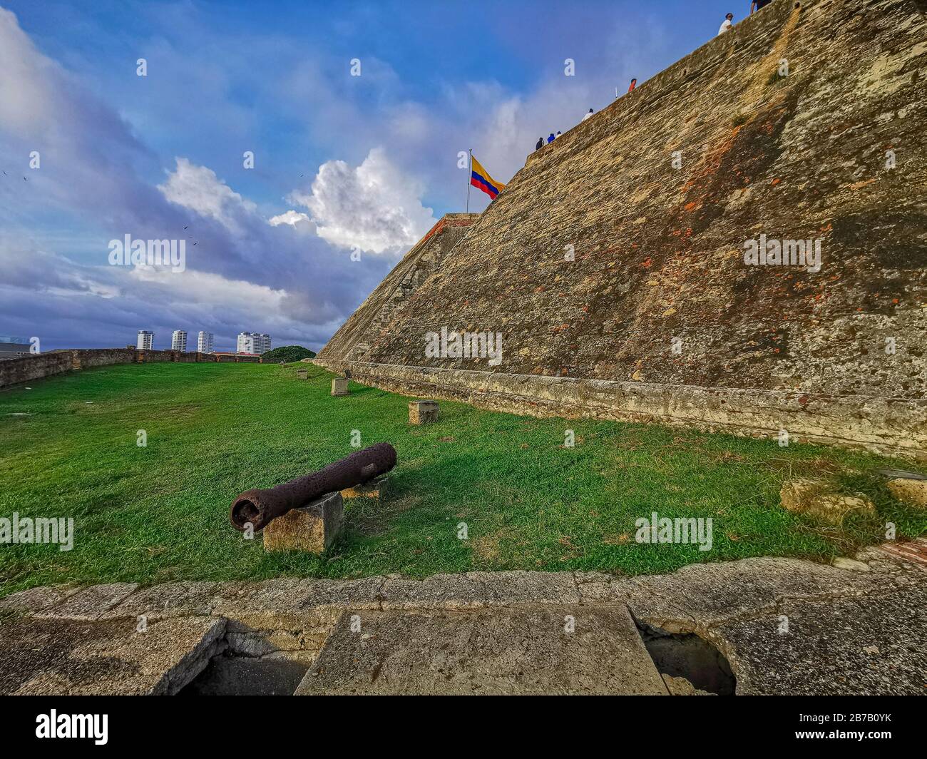 Château du Castillo de San Felipe de Barajas à Cartagena de Indias, Colombie. Banque D'Images