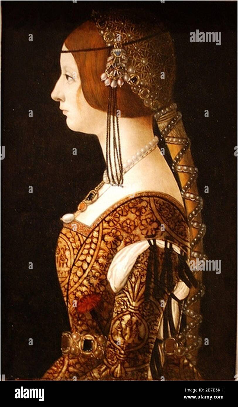 Giovanni Ambrogio De Predis - Blanca Maria Sforza (C. 1493 Banque D'Images