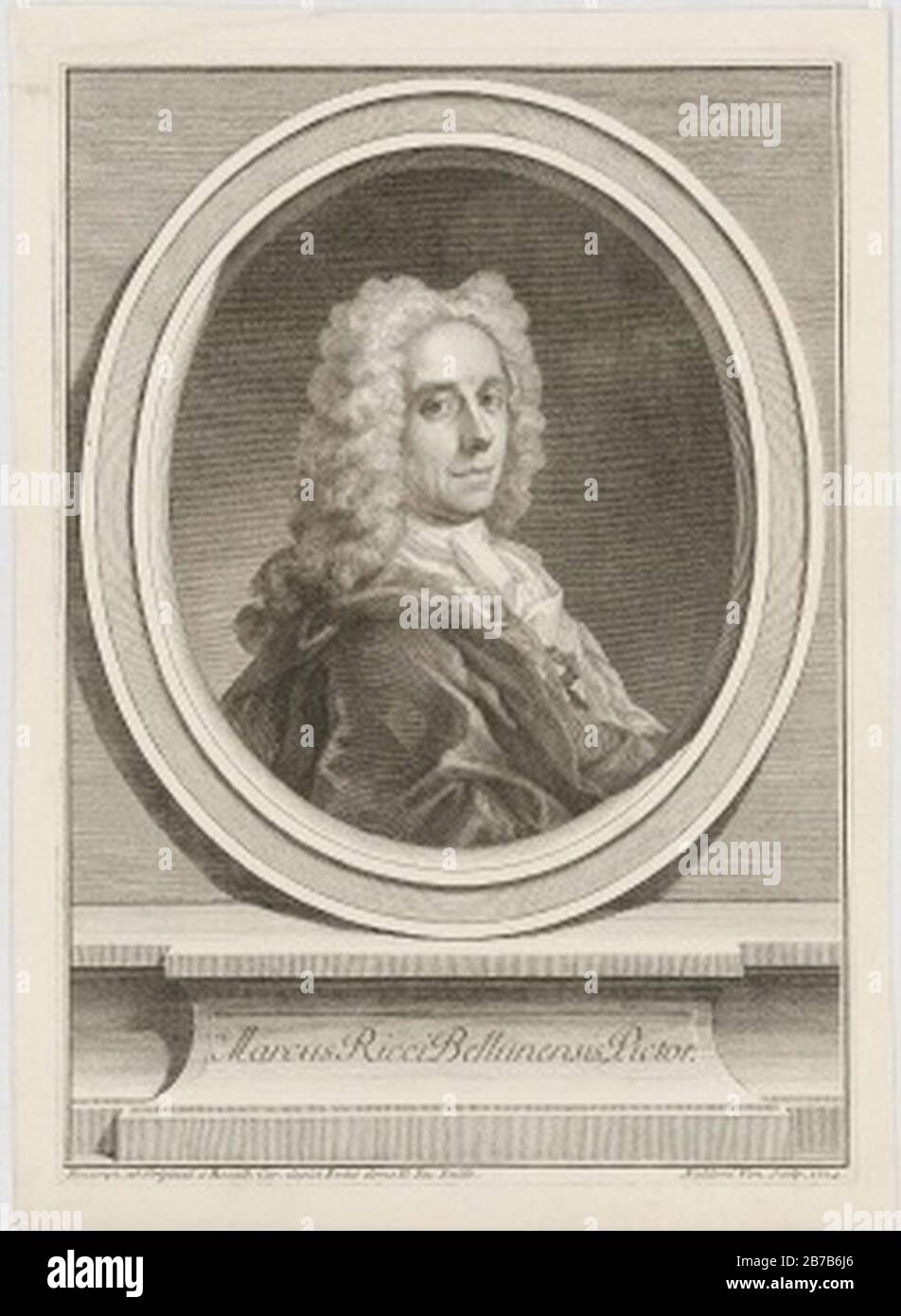 Giovanni Antonio Faldoni Marco Ricci 1724. Banque D'Images