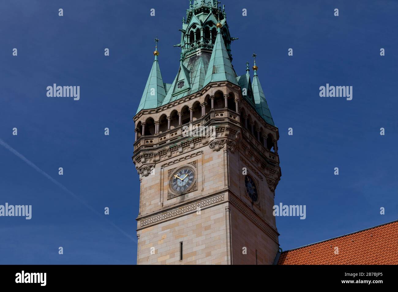 Tour de l'horloge à l'hôtel de ville de Braunschweig sans personne Banque D'Images