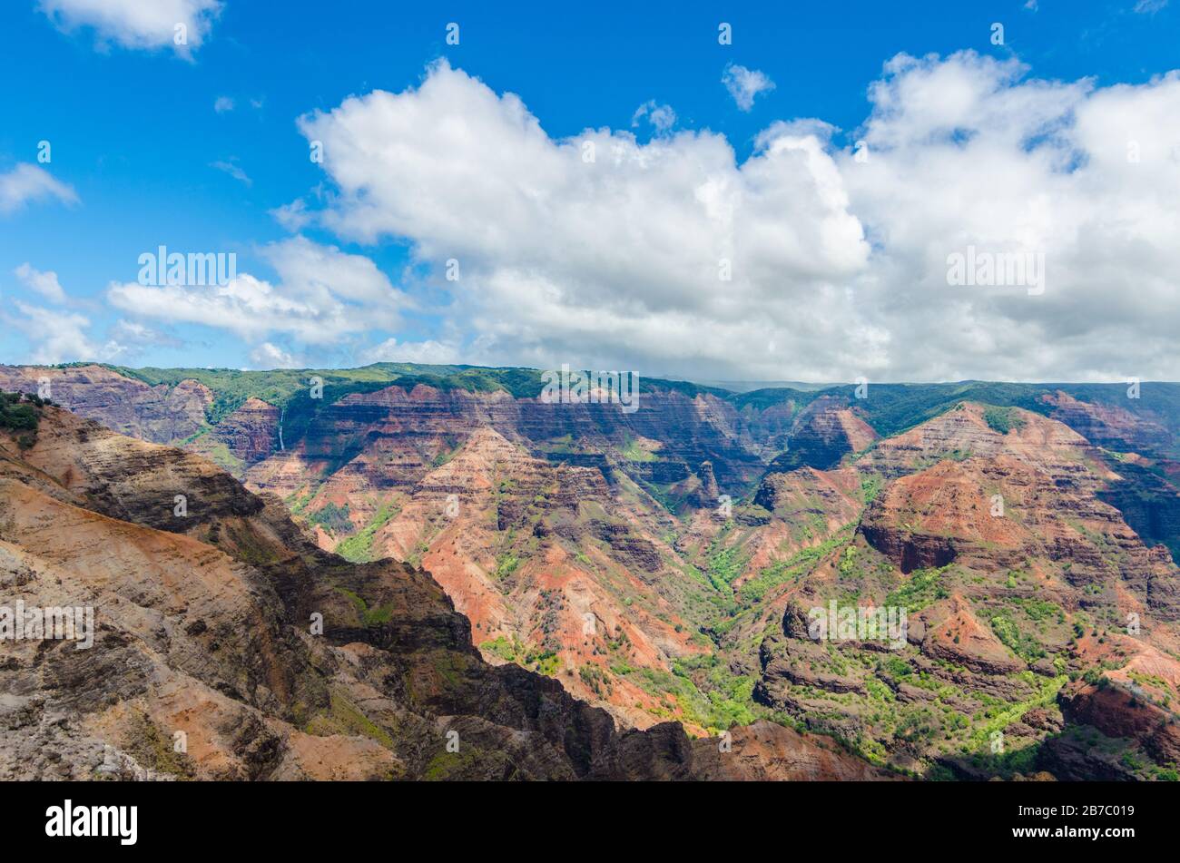Vue imprenable sur le canyon de Waimea à Kauai Hawaï États-Unis Banque D'Images