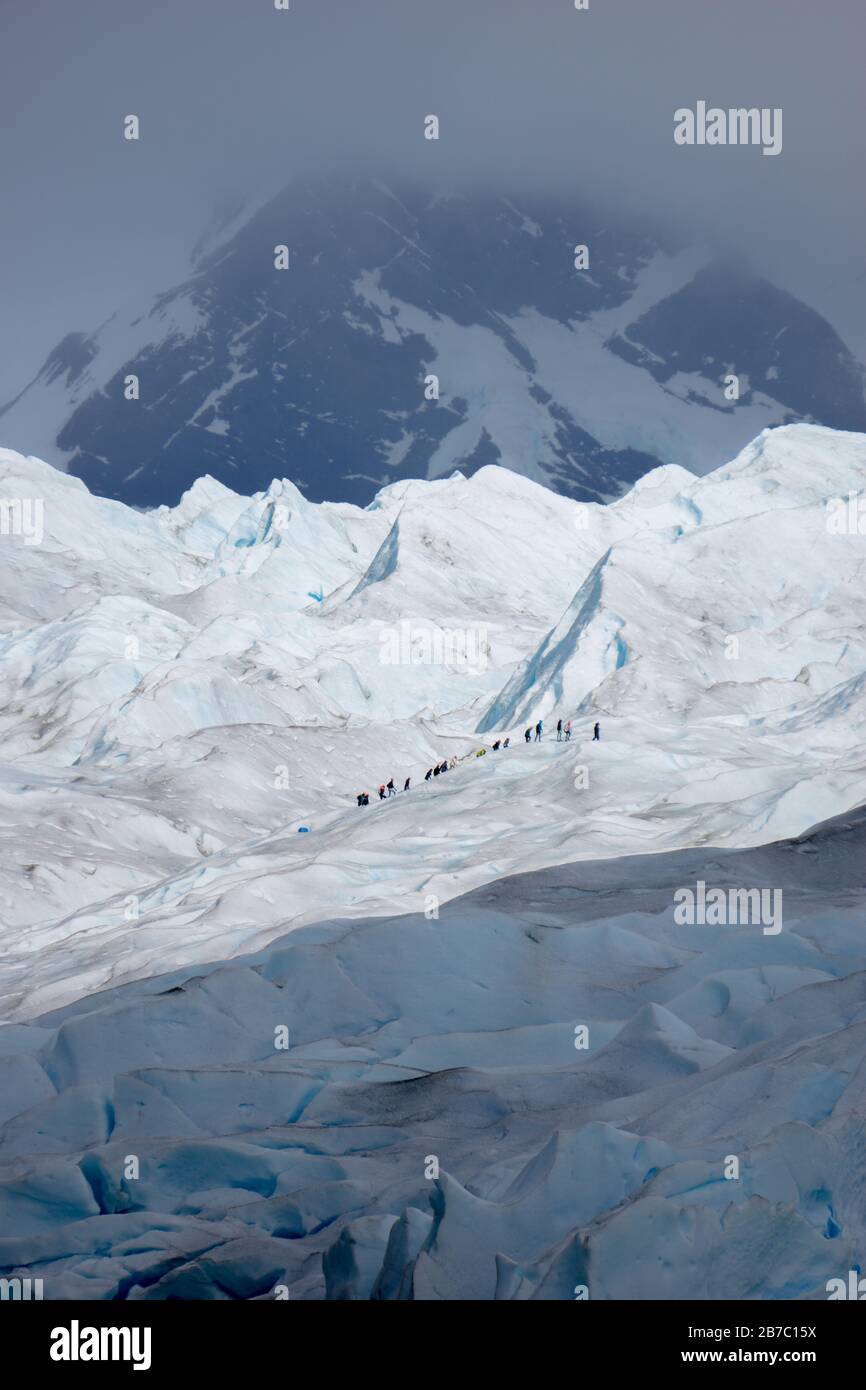 Grand trekking de glace dans le glacier Perito Moreno Argentine Banque D'Images