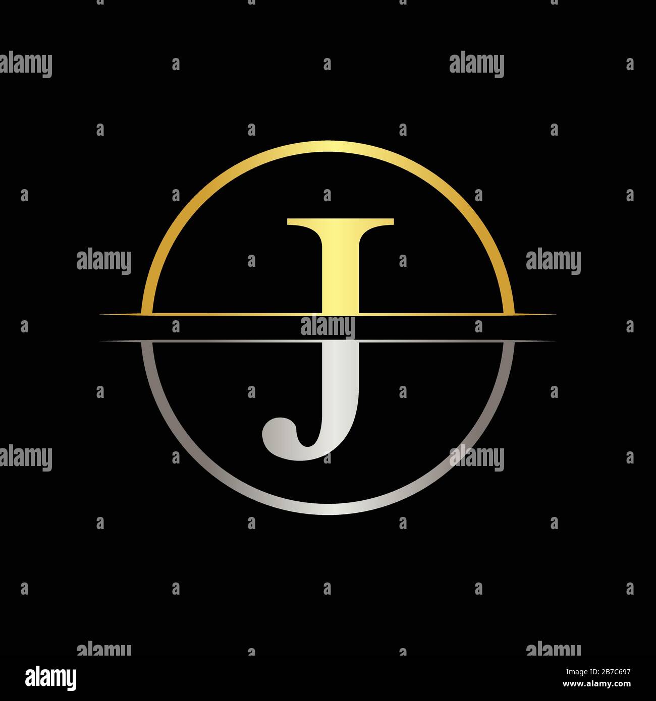 Lettre Initiale J Modèle De Vecteur Commercial De Conception De Logo. Creative Abstract Lettre J Logo Vector Illustration de Vecteur