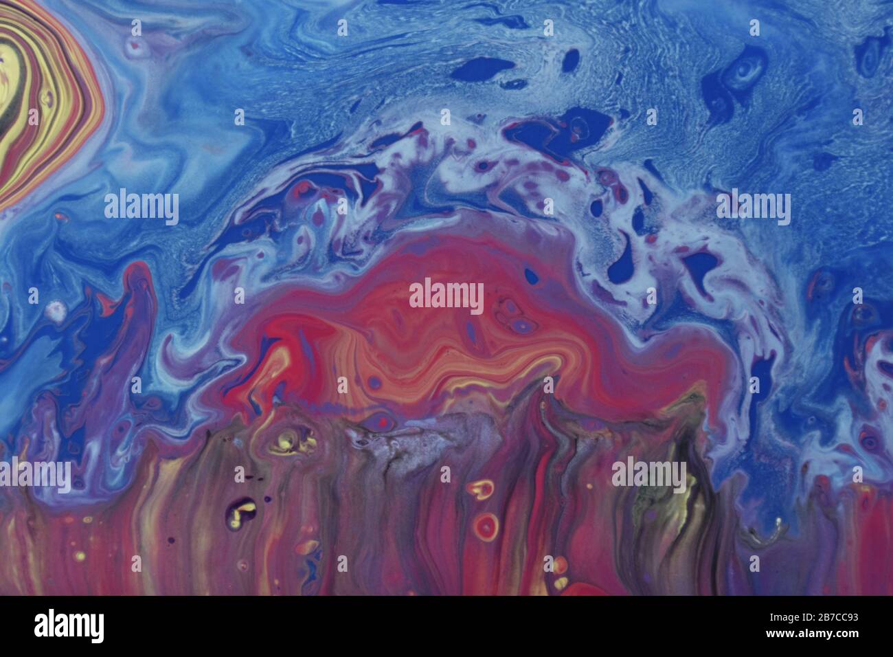 Huile liquide art - idéal pour un fond artsy ou fond d'écran Banque D'Images