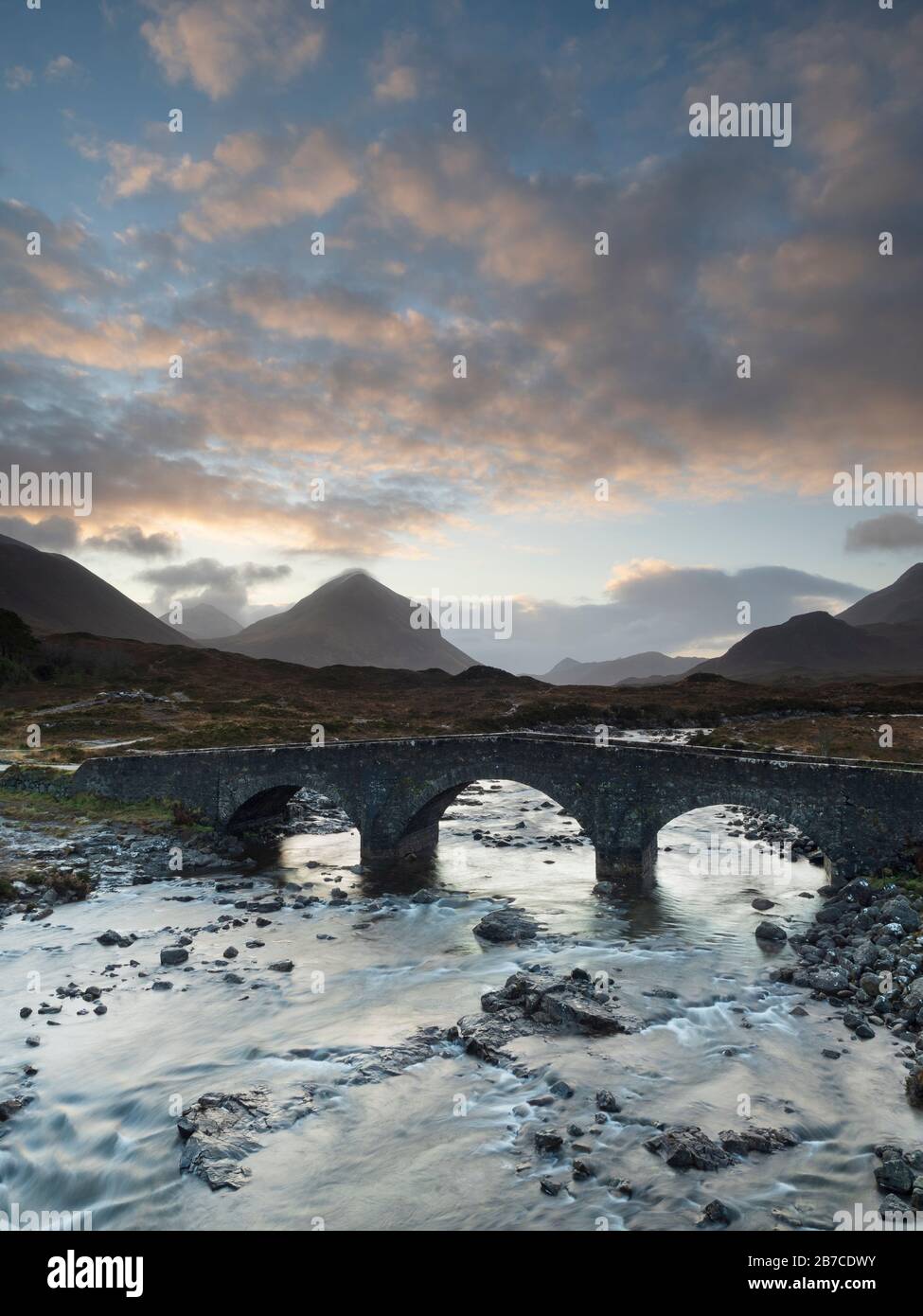 Pont de Sligachan sur l'île de Skye. Banque D'Images