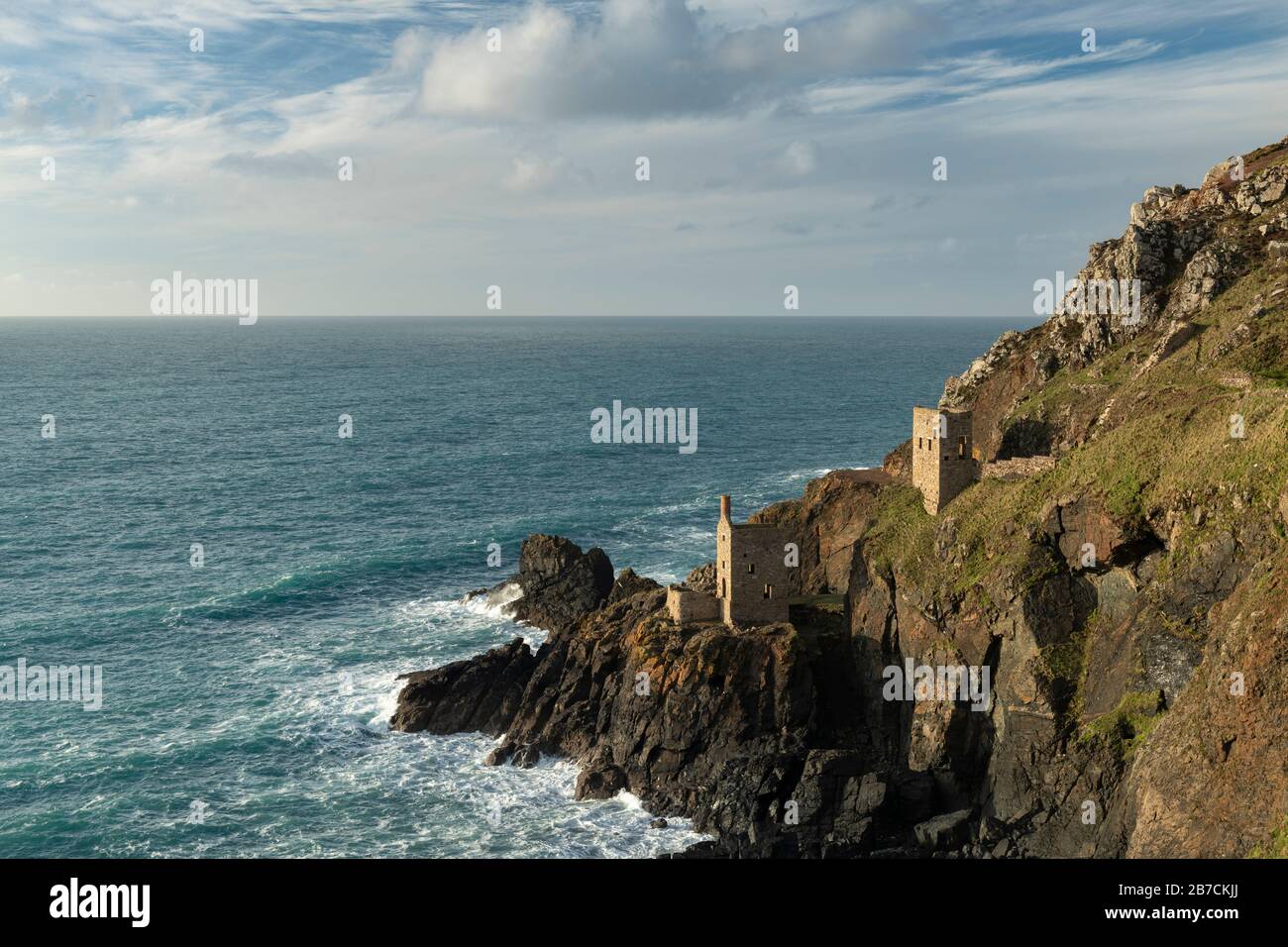 Bottalack Tin Mines, Cornwall Banque D'Images