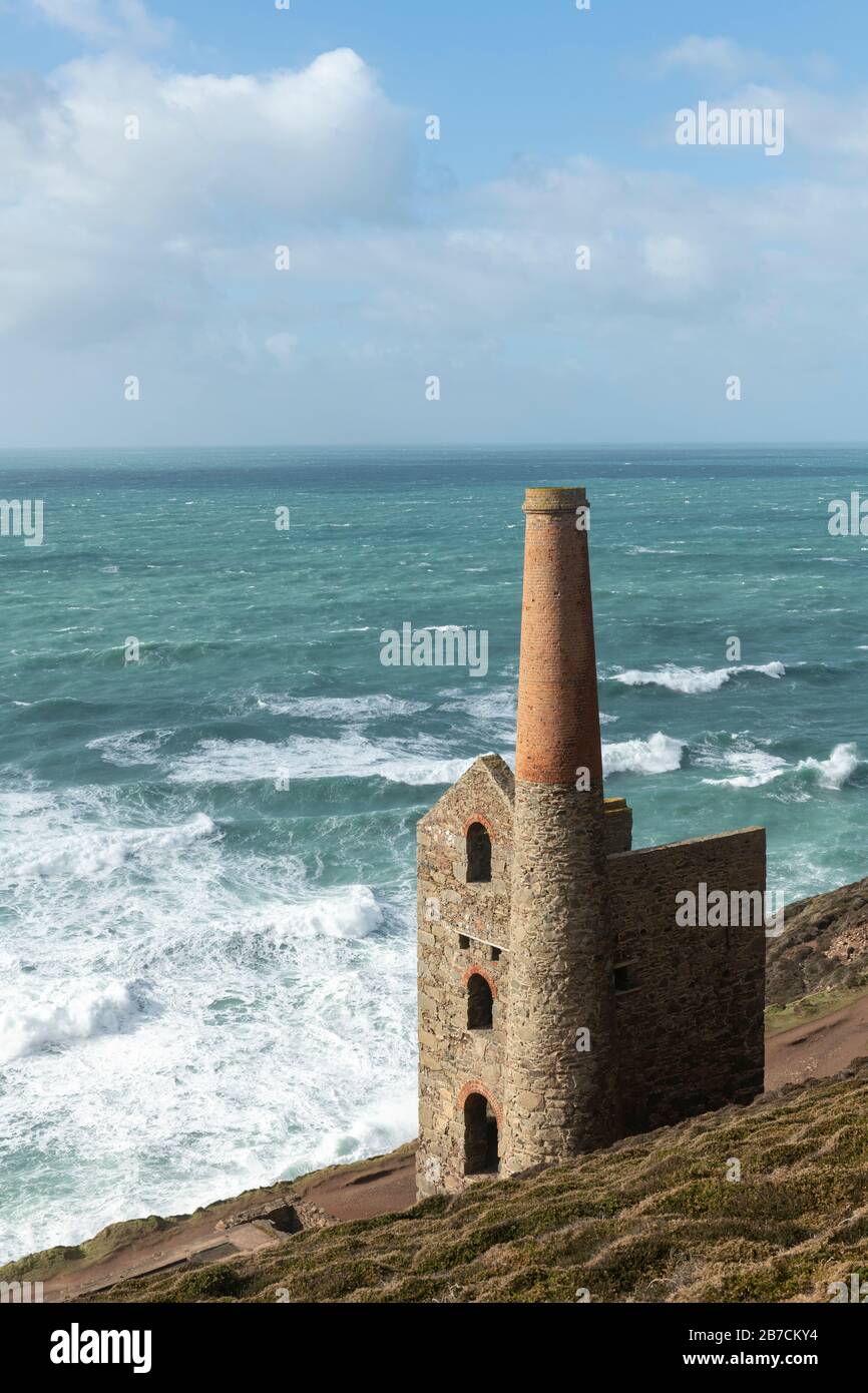 Manats de lactosérum, mine de étain, St Agnes, Cornwall. Banque D'Images