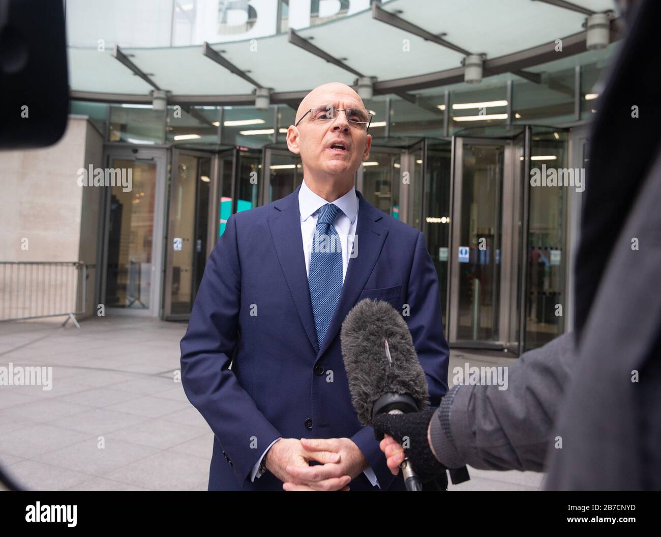 Londres, Royaume-Uni. 15 mars 2020. Raffaele Trombetta, ambassadeur italien à Londres, aux studios BBC du centre de Londres. Crédit: Tommy London/Alay Live News Banque D'Images