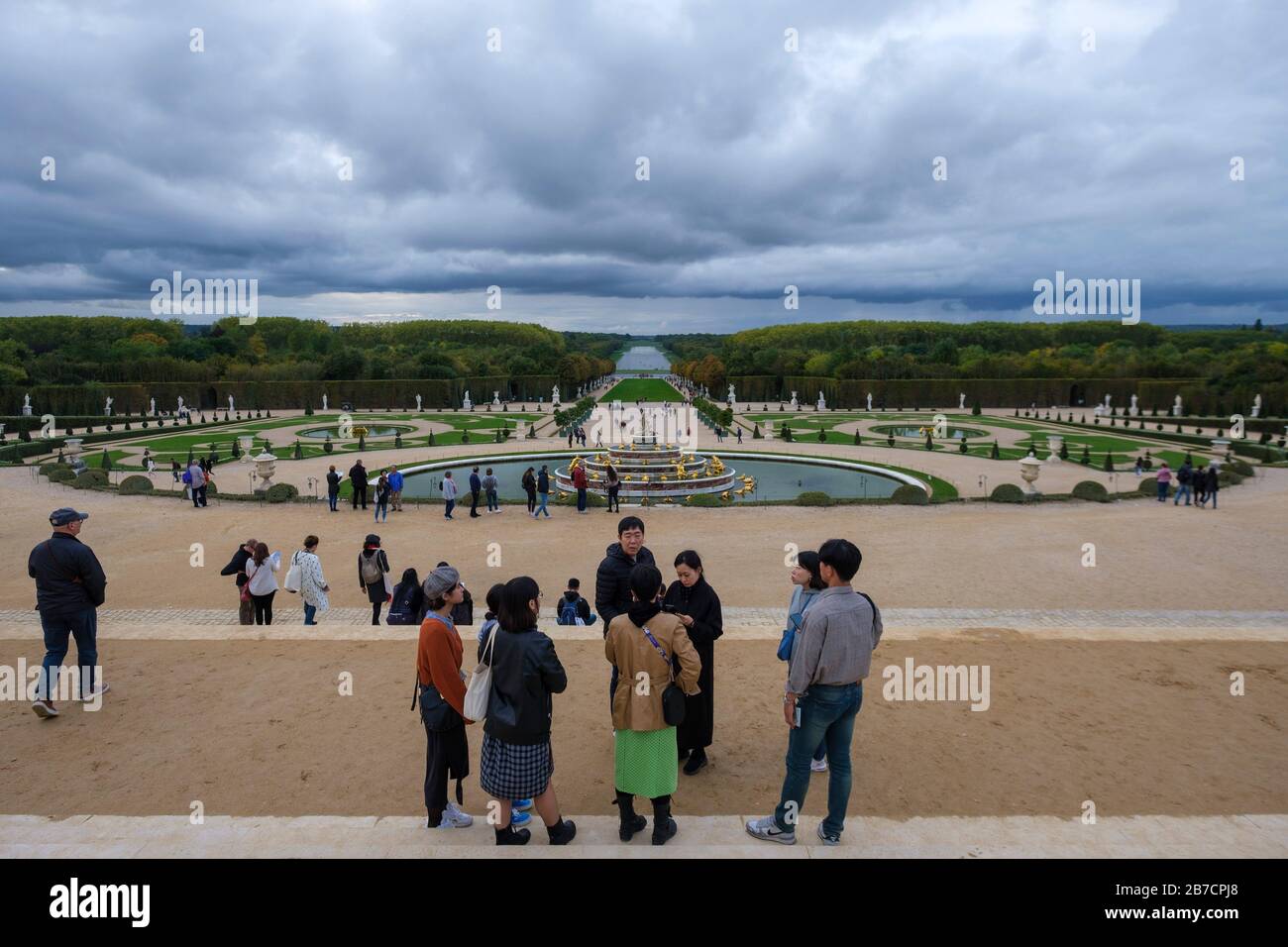 Les jardins du château de Versailles, France Banque D'Images