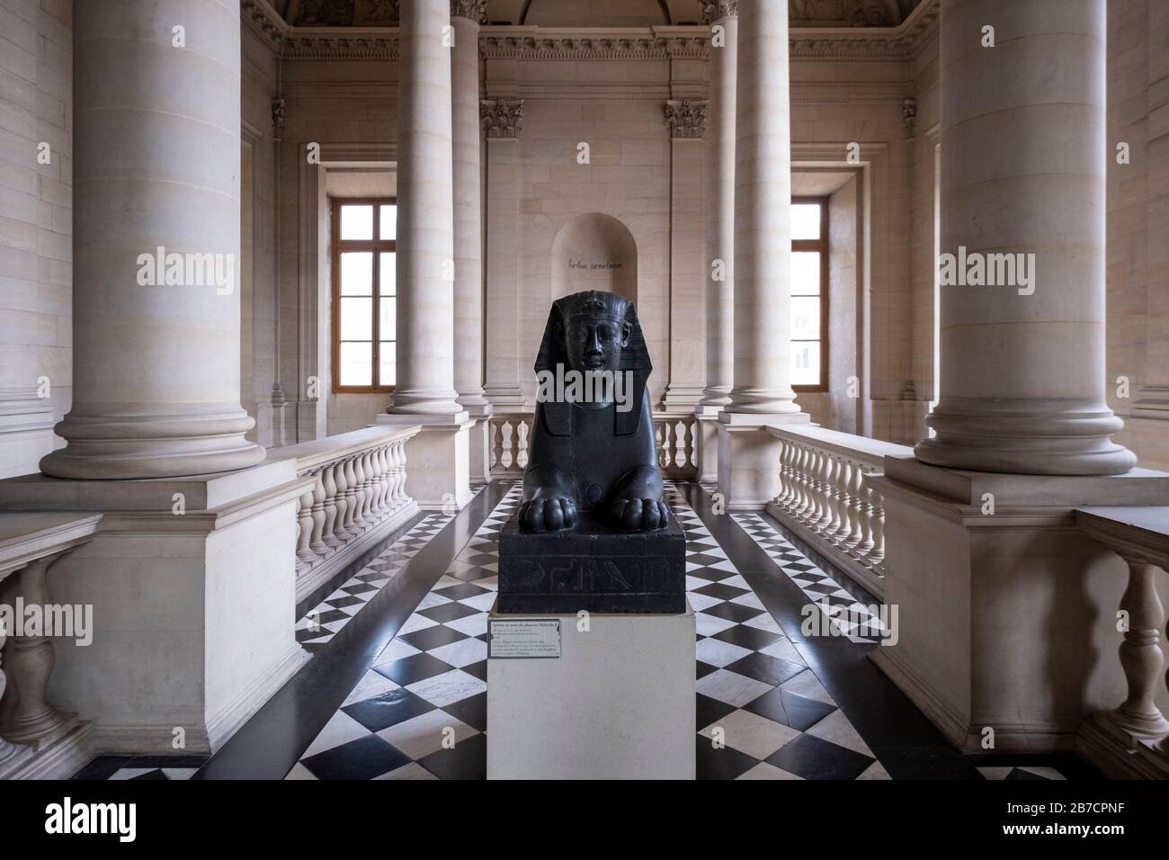 Sphinx du roi Hakor au Musée du Louvre à Paris, France, Europe Banque D'Images