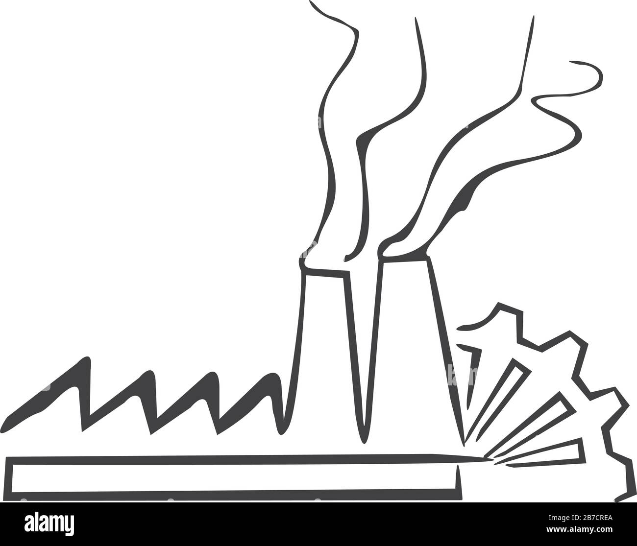 usines polluant l'environnement Illustration de Vecteur