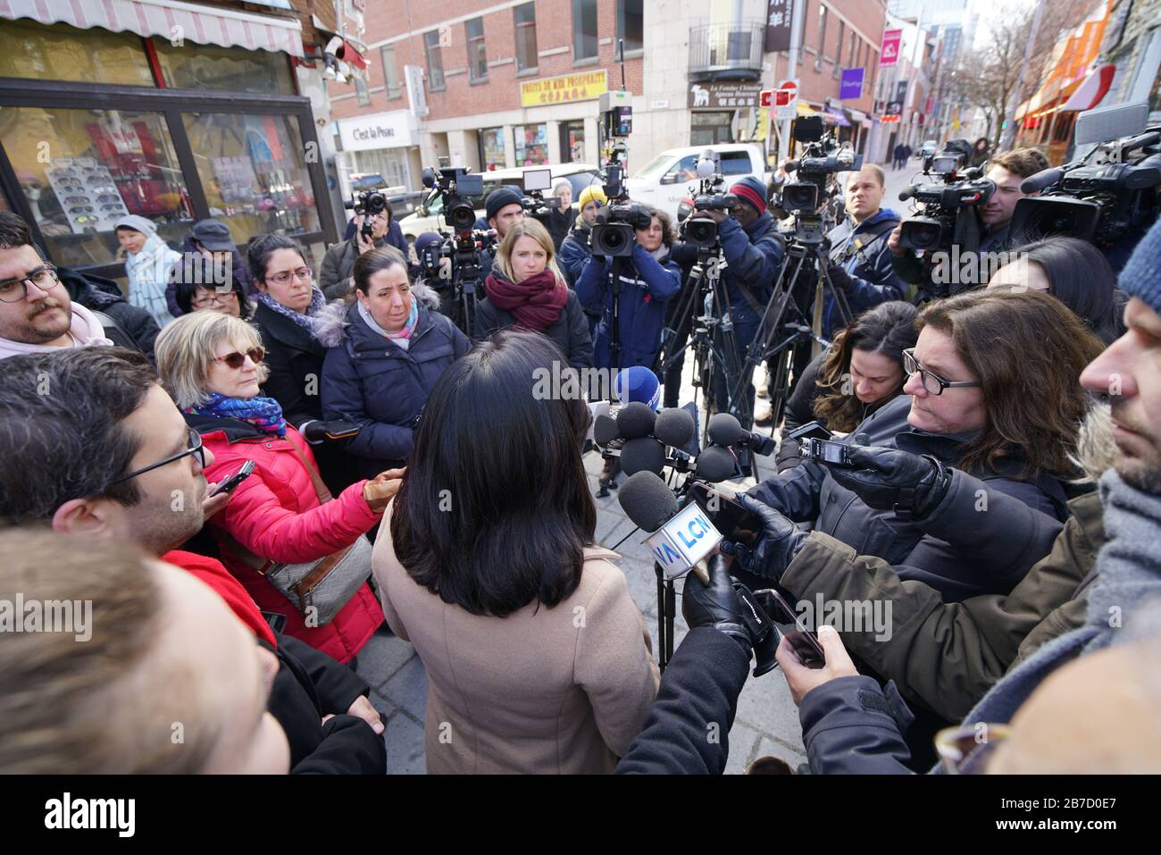 Montréal, Québec, Canada, 13 mars 2020.Valerie Plante, maire de Montréal, a parlé du Coronavirus.Credit:Mario Beauregard/Alay News Banque D'Images