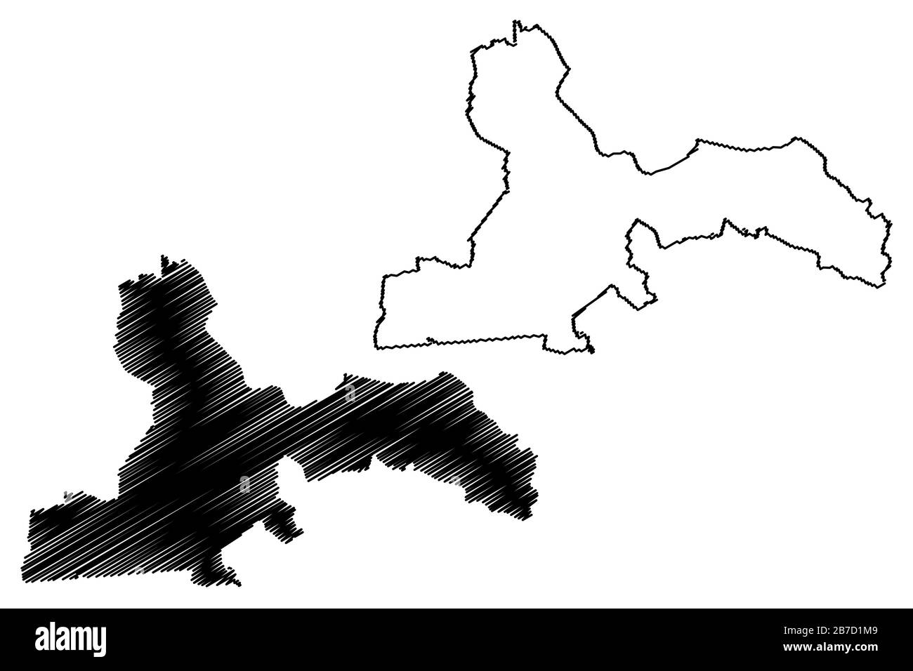Municipalité de Kekava (République de Lettonie, divisions administratives de Lettonie, municipalités et leurs unités territoriales) illustration vectorielle de carte, scri Illustration de Vecteur