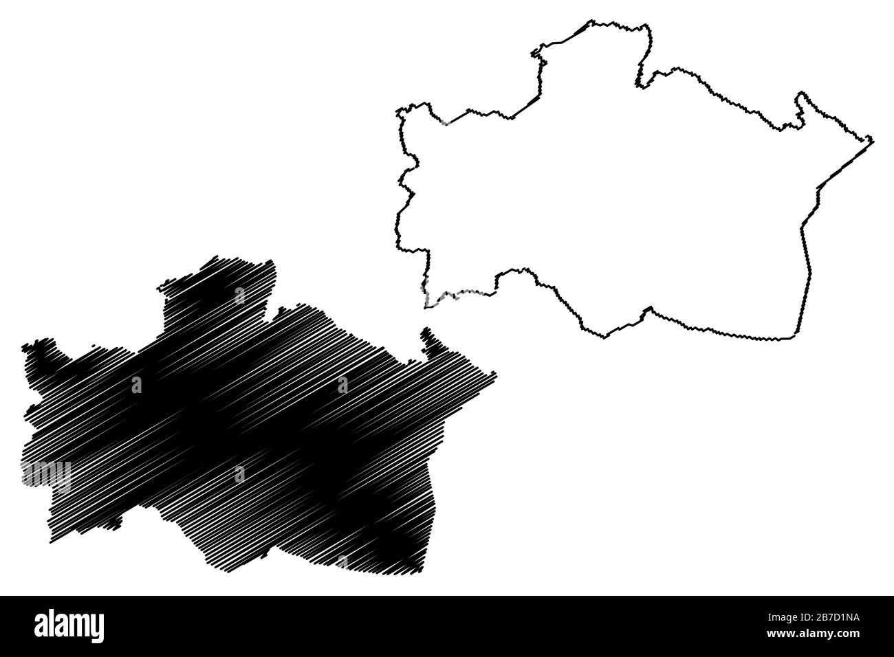 Municipalité de Kraslava (République de Lettonie, divisions administratives de Lettonie, municipalités et leurs unités territoriales) illustration vectorielle de carte, sc Illustration de Vecteur
