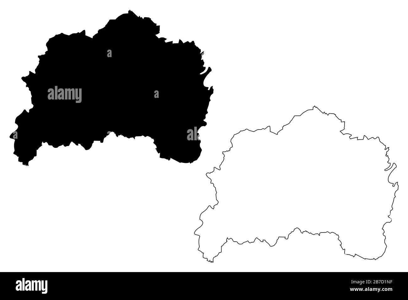 Remscheid City (République fédérale d'Allemagne, Rhénanie-du-Nord-Westphalie) illustration vectorielle, esquisse de griffonnage carte de la ville de Remscheid Illustration de Vecteur