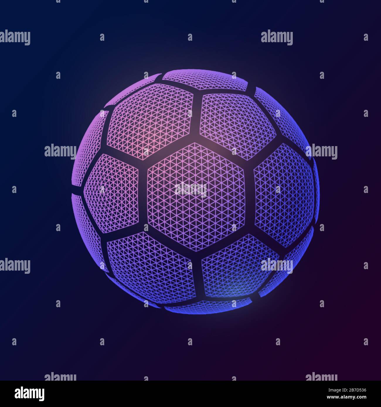 boule de style tridimensionnel. Ballon de football image en forme de polygone.illustration vectorielle Illustration de Vecteur
