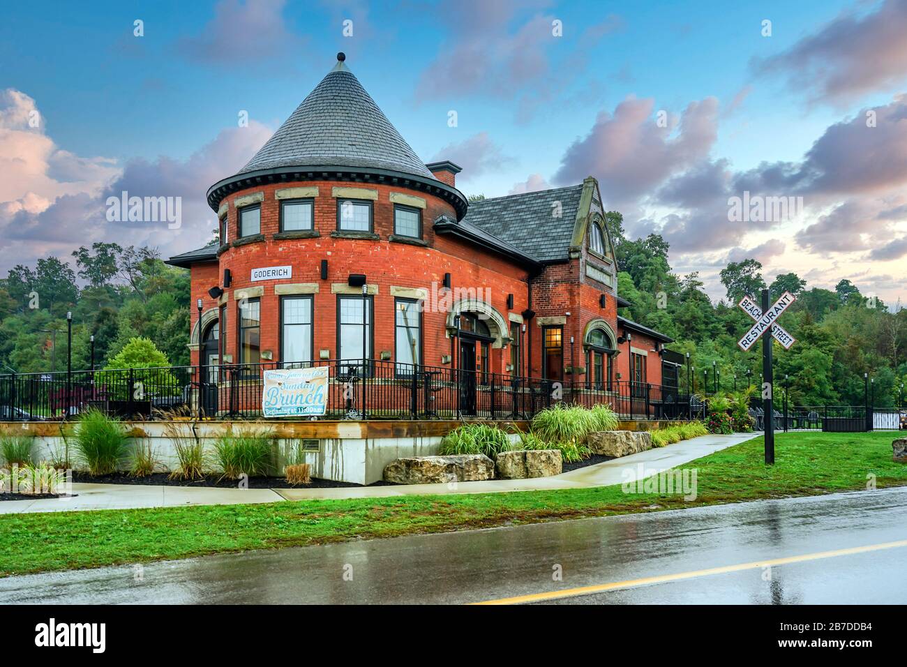 Ancienne gare ferroviaire de Goderich, Ontario, Canada Banque D'Images