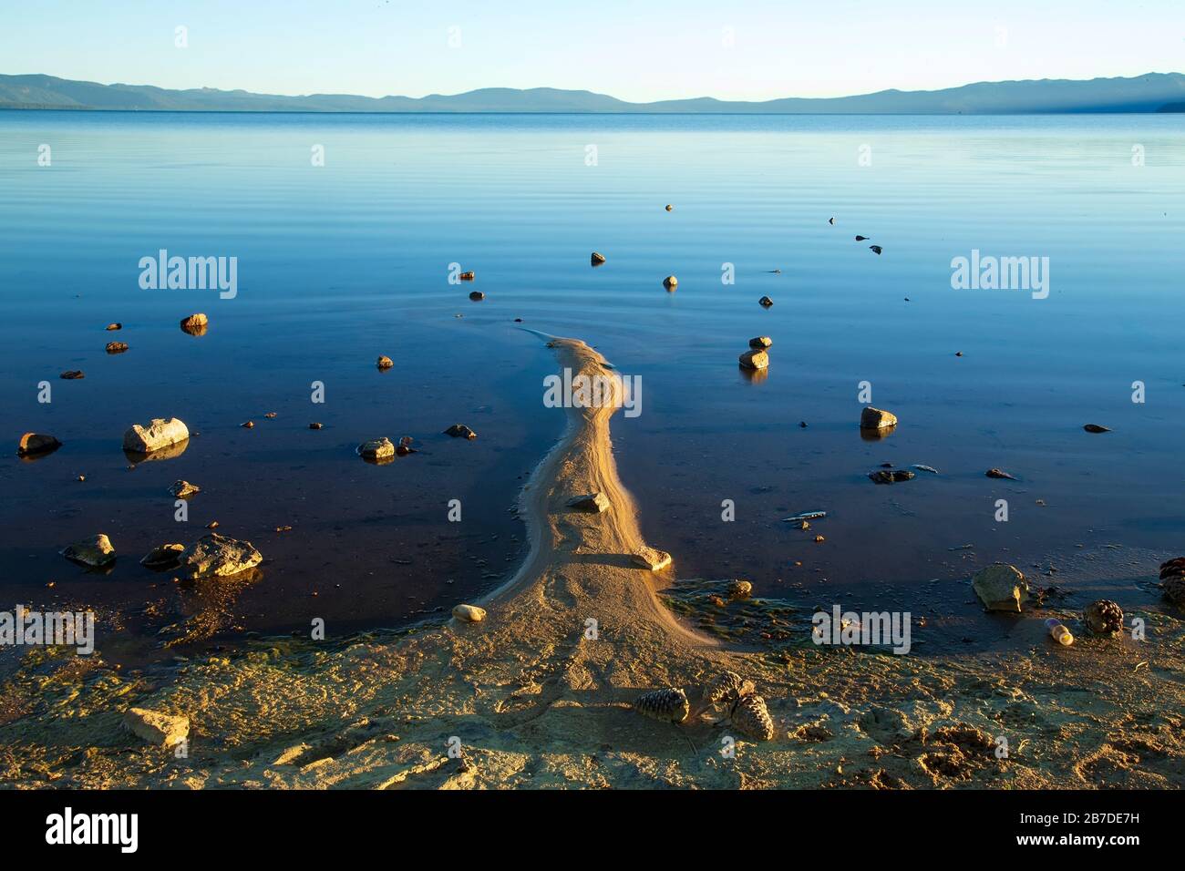 Shoreline créative. Lac Tahoe, rive sud. Banque D'Images